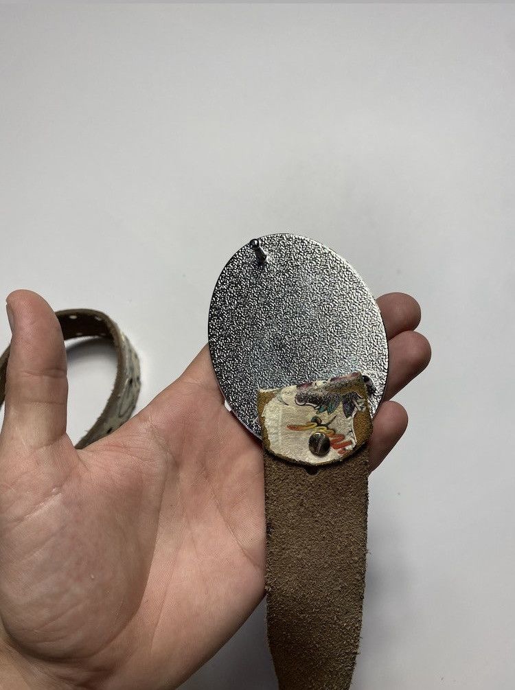 Ed Hardy Vintage Ed Hardy distressed faded leather belt with logo Size ONE SIZE - 7 Thumbnail