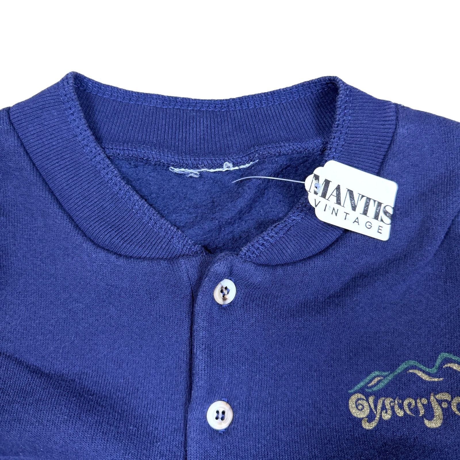 Vintage Vintage OysterFest 1997 Henley Sweatshirt XL Navy Size US XL / EU 56 / 4 - 6 Thumbnail
