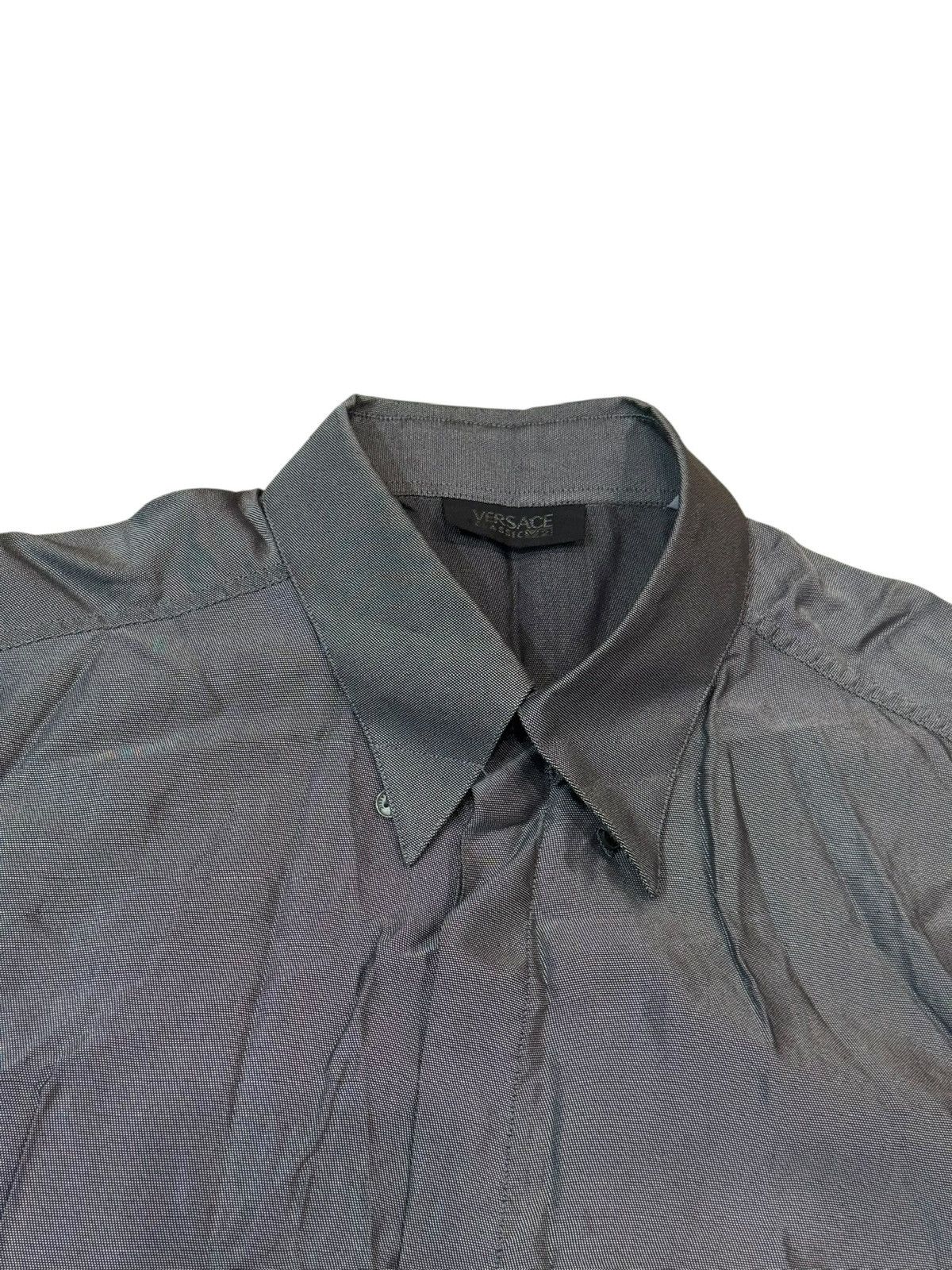 Versace Versace Classic V2 Shiny Grey Long Sleeve Shirt 16 41 Large Size US L / EU 52-54 / 3 - 11 Thumbnail