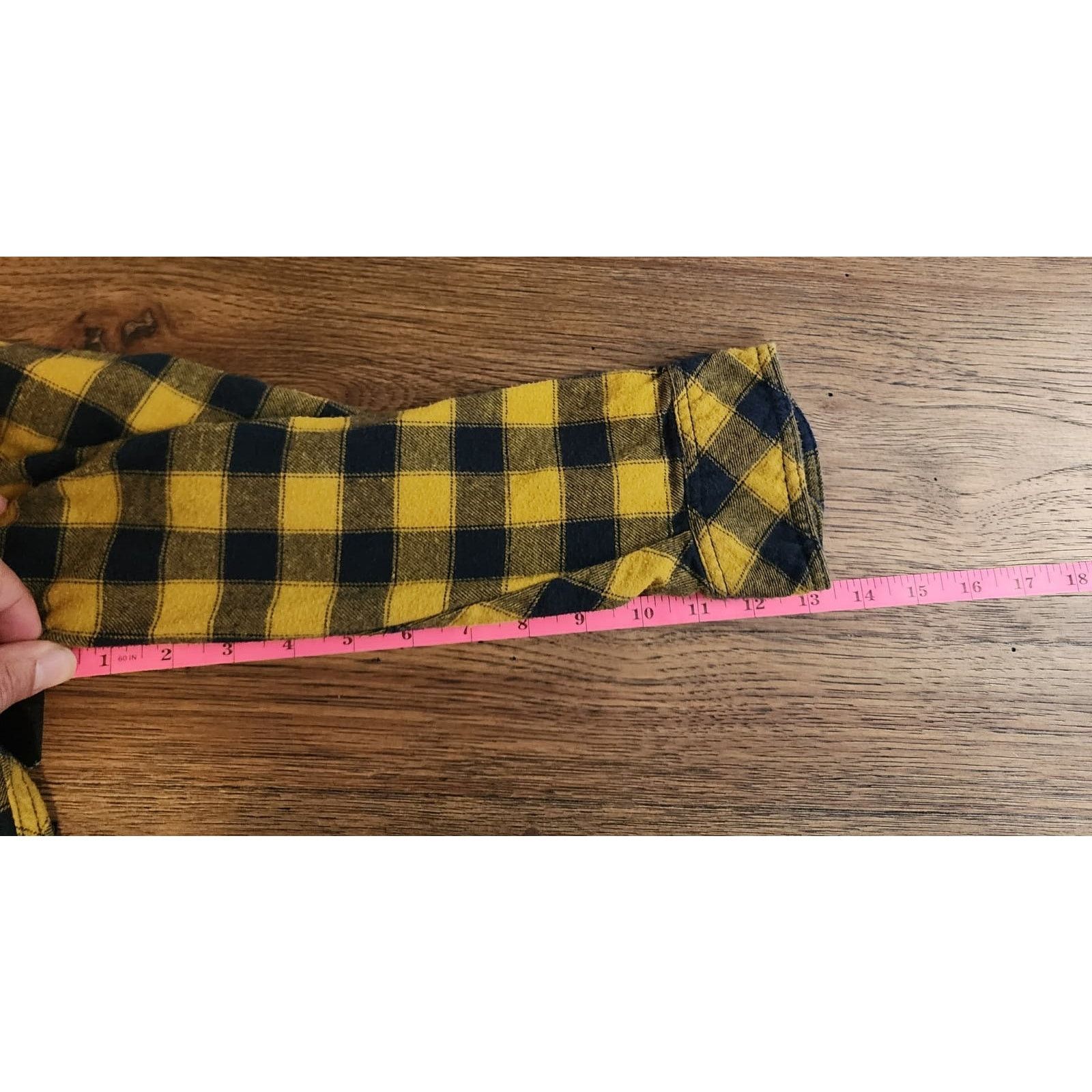 Bdg BDG L Crop Top Flannel Yellow/Navy Check - Chic & Cozy Size L / US 10 / IT 46 - 5 Thumbnail