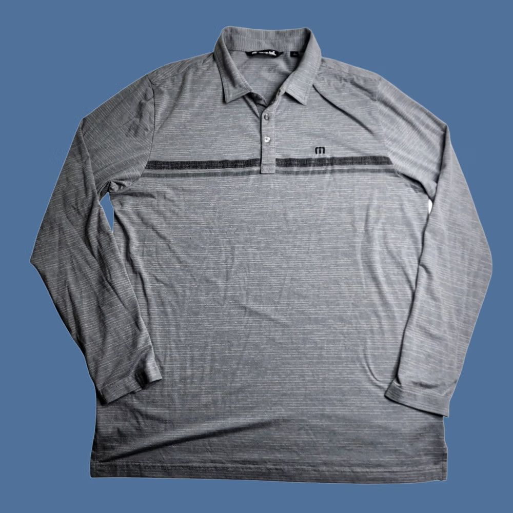TravisMathew Travis Mathew Heater 2.0 Polo Shirt Long Sleeve Grey XL Men Size US XL / EU 56 / 4 - 1 Thumbnail