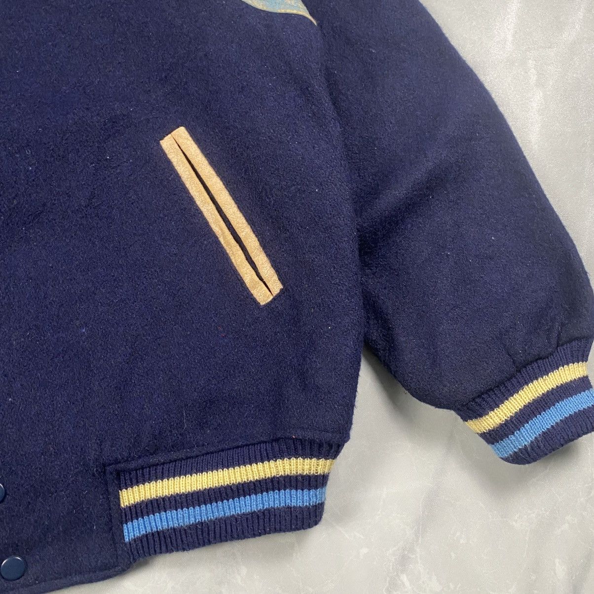Japanese Brand Vintage 90s Caravach Kohmabon Japan Wool Varsity Jacket Size US M / EU 48-50 / 2 - 2 Thumbnail