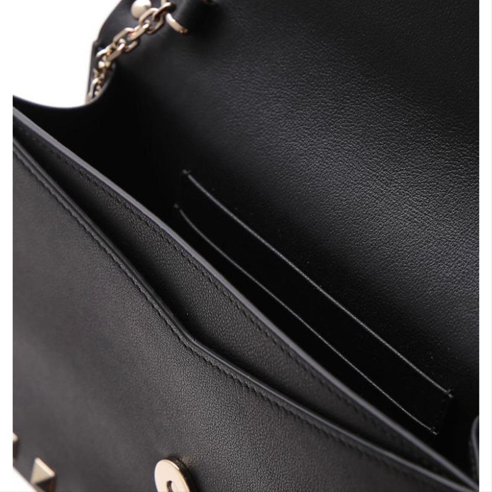 Valentino Valentino Garavani Rockstud envelope leather chain bag Size ONE SIZE - 4 Thumbnail
