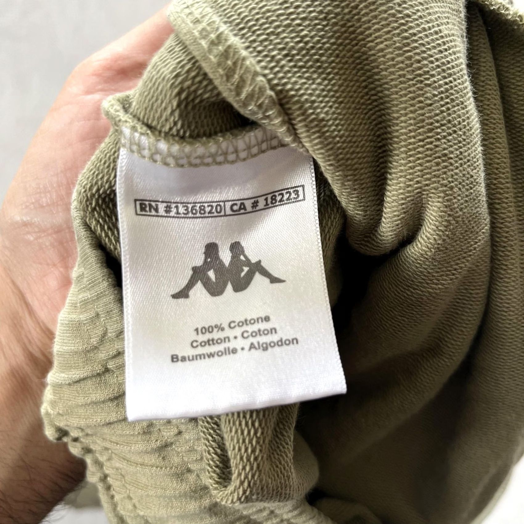 Kappa Kappa Sweatpants Green L Large Womens French Terry Elastic Waist Pockets Joggers Casual Activewear Knit Cotton Open Hem Tapered 27in Inseam KIRA OPEN Size 36" / US 14 / IT 50 - 7 Thumbnail