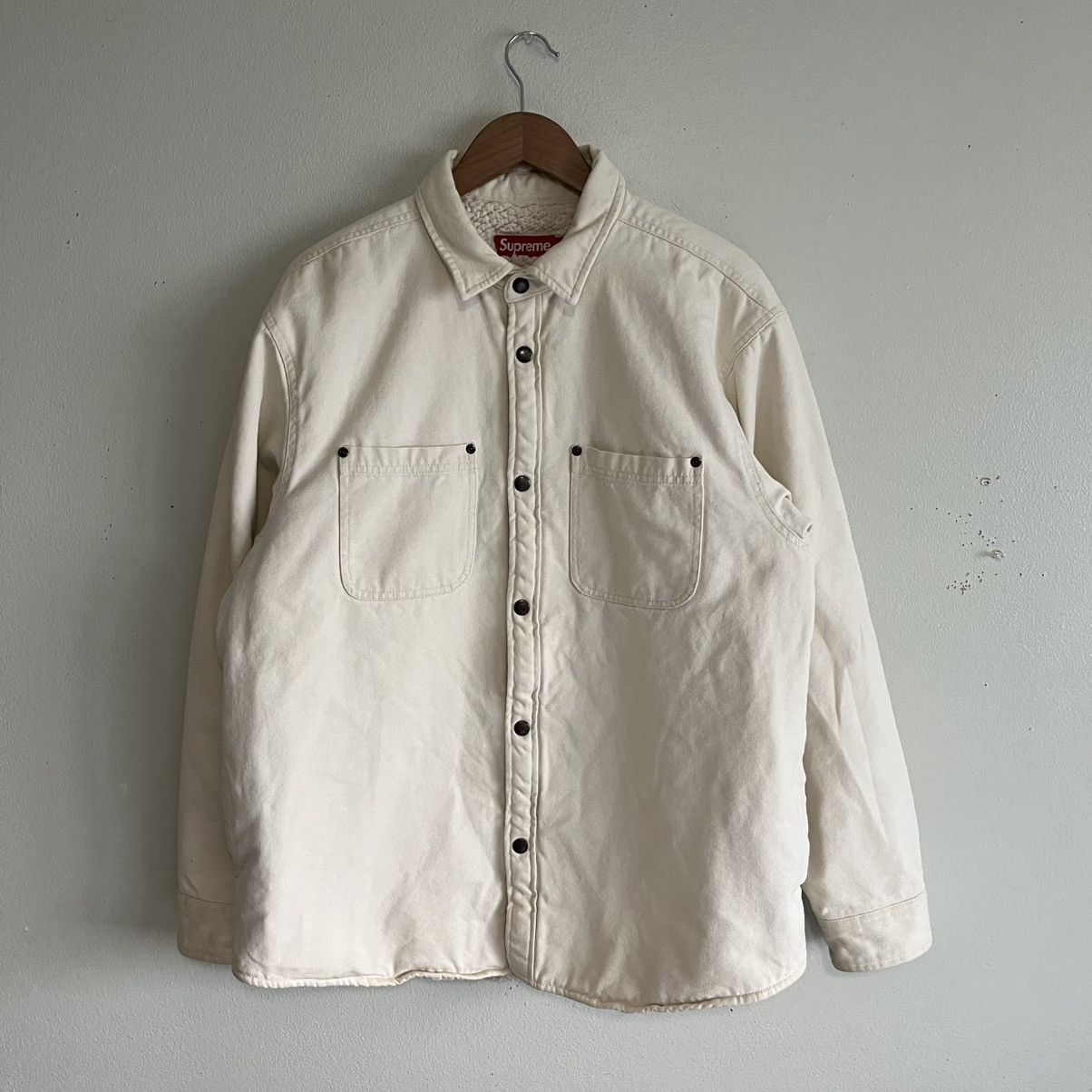 Supreme Pile Lined Denim Shirt Size US L / EU 52-54 / 3 - 2 Thumbnail