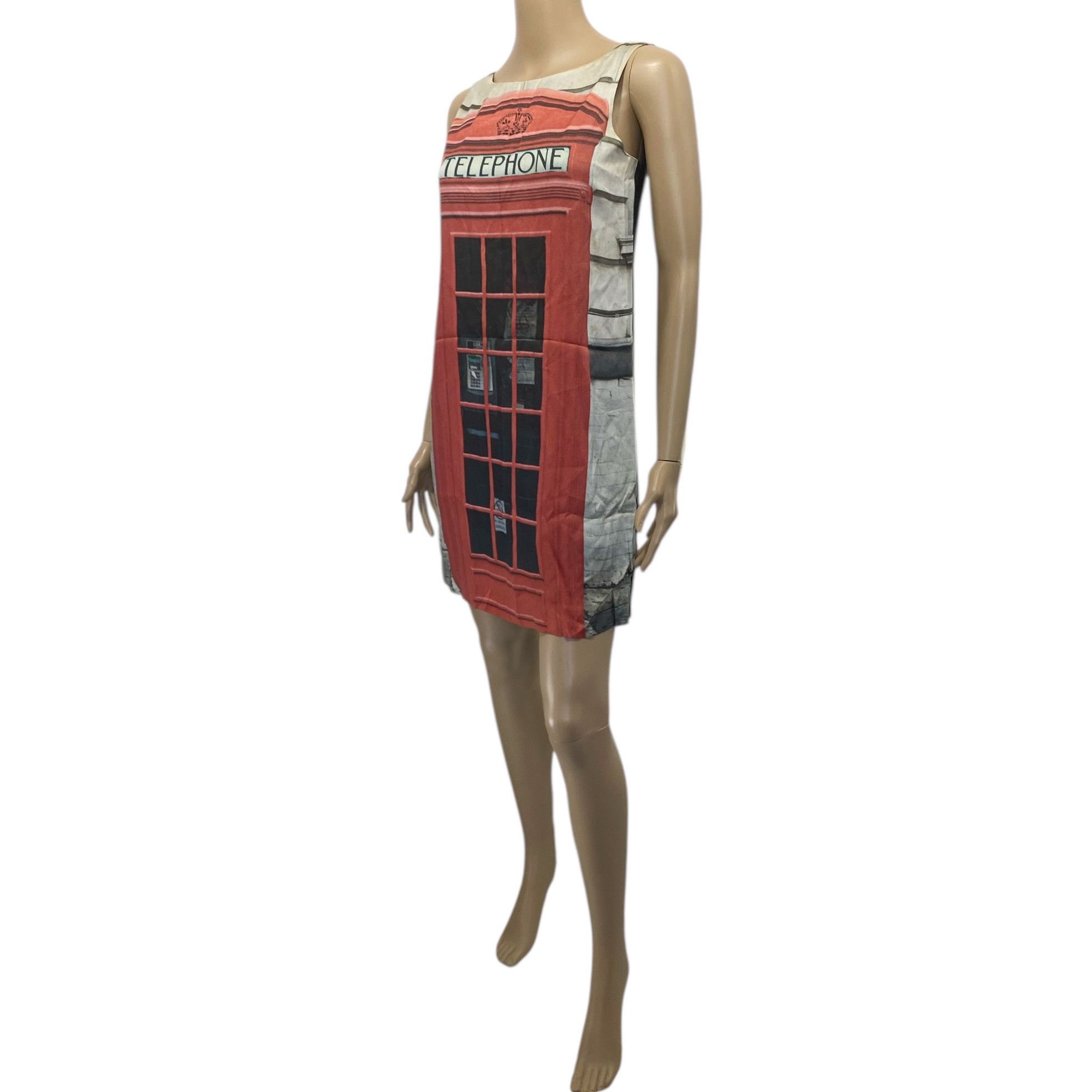Moschino Cheap and Chic Vintage London Telephone Booth Shift Dess Size S / US 4 / IT 40 - 4 Thumbnail