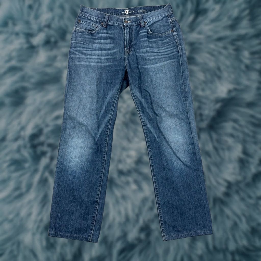 7 For All Mankind 7 For All Mankind Austyn Relaxed Straight Jeans Mens 32 Medium Wash Blue Size US 32 / EU 48 - 1 Thumbnail