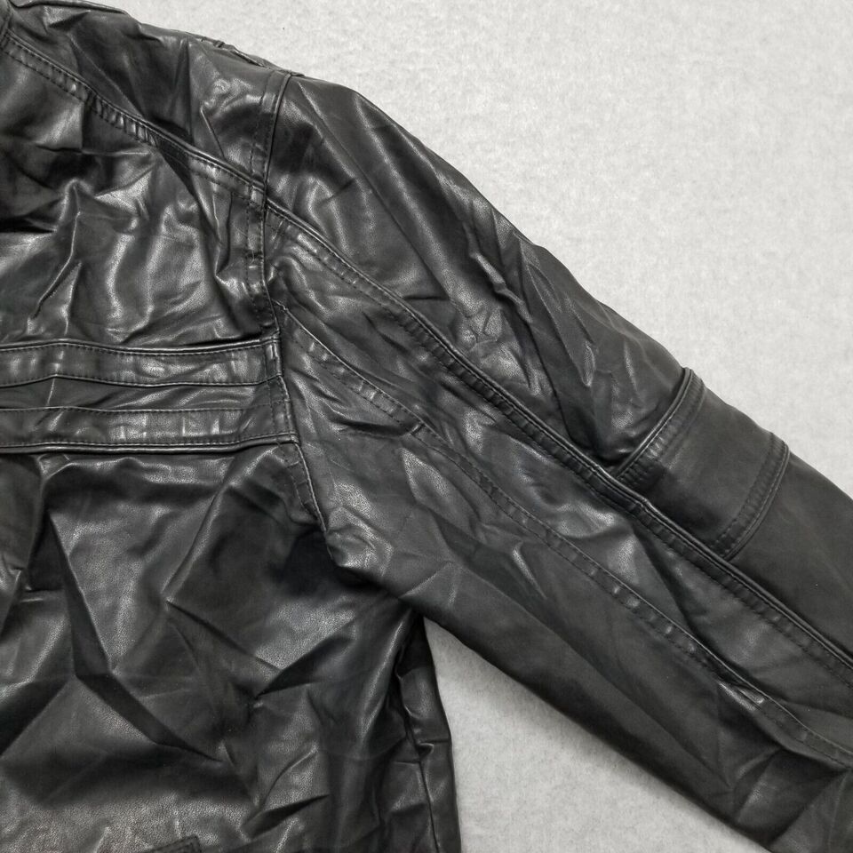 BKE BKE Jacket Womens Large Black Pockets Zip Polyurethane Size L / US 10 / IT 46 - 3 Thumbnail
