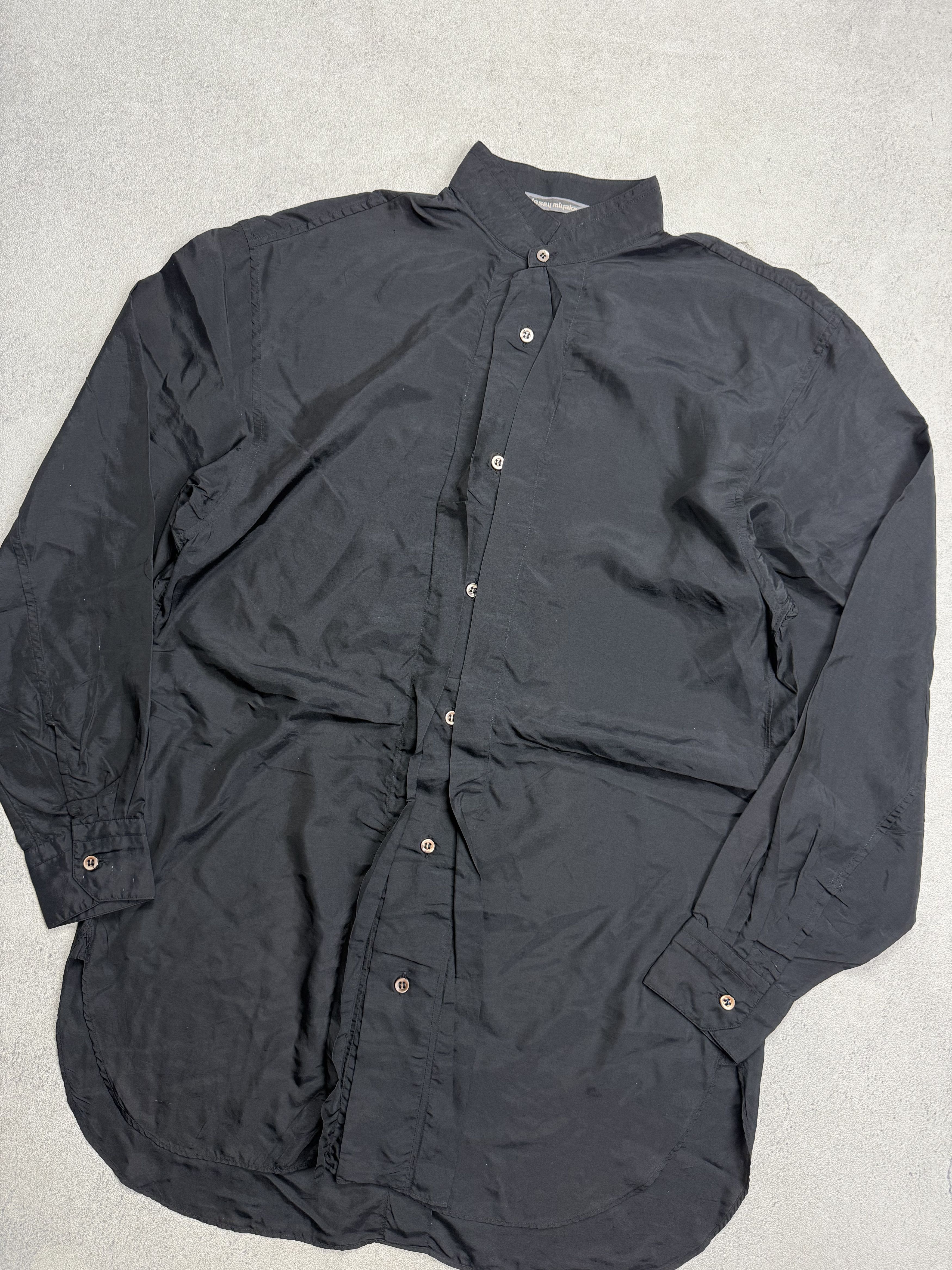 Issey Miyake Vintage 90s Issey Miyake Black Shirt Size US M / EU 48-50 / 2 - 4 Thumbnail