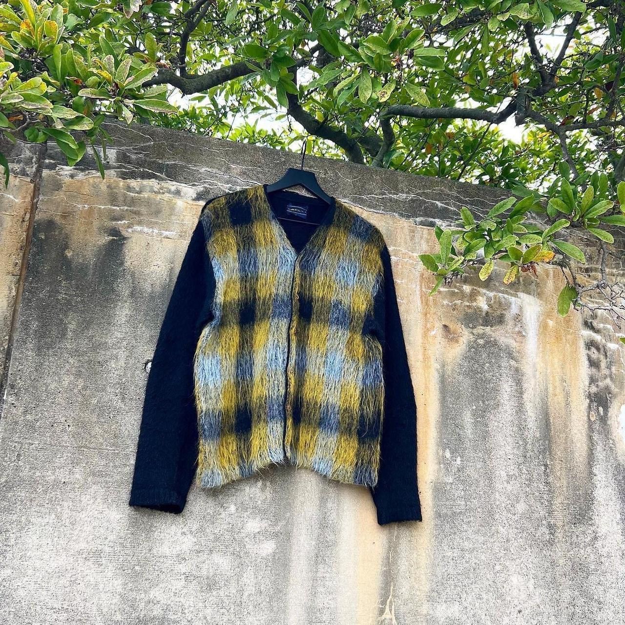 Rare Vintage 60s Mohair Cardigan • Van Heusen • Size L