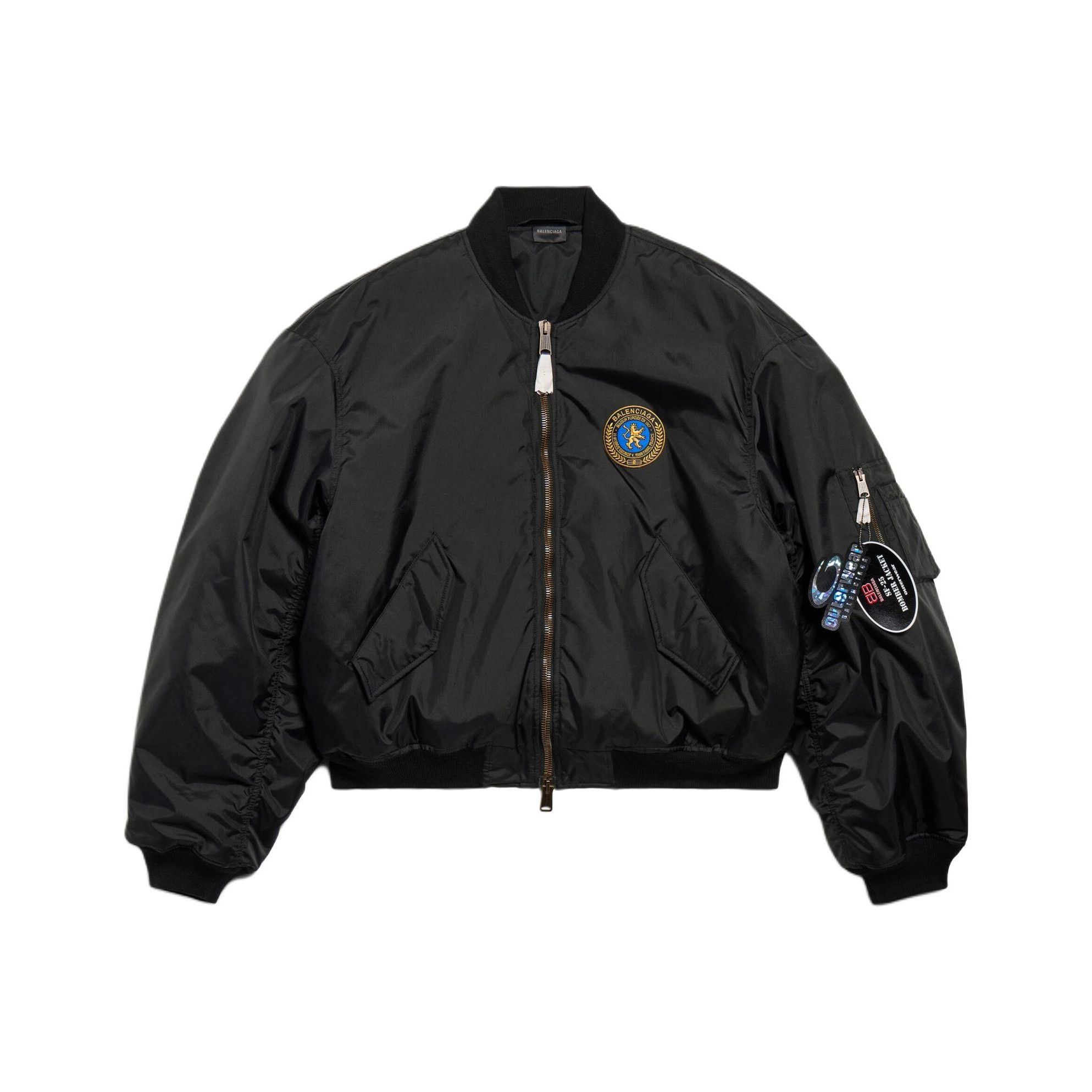 Balenciaga Balenciaga Logo Patch Bomber Jacket Size 44 Size US S / EU 44-46 / 1 - 1 Thumbnail