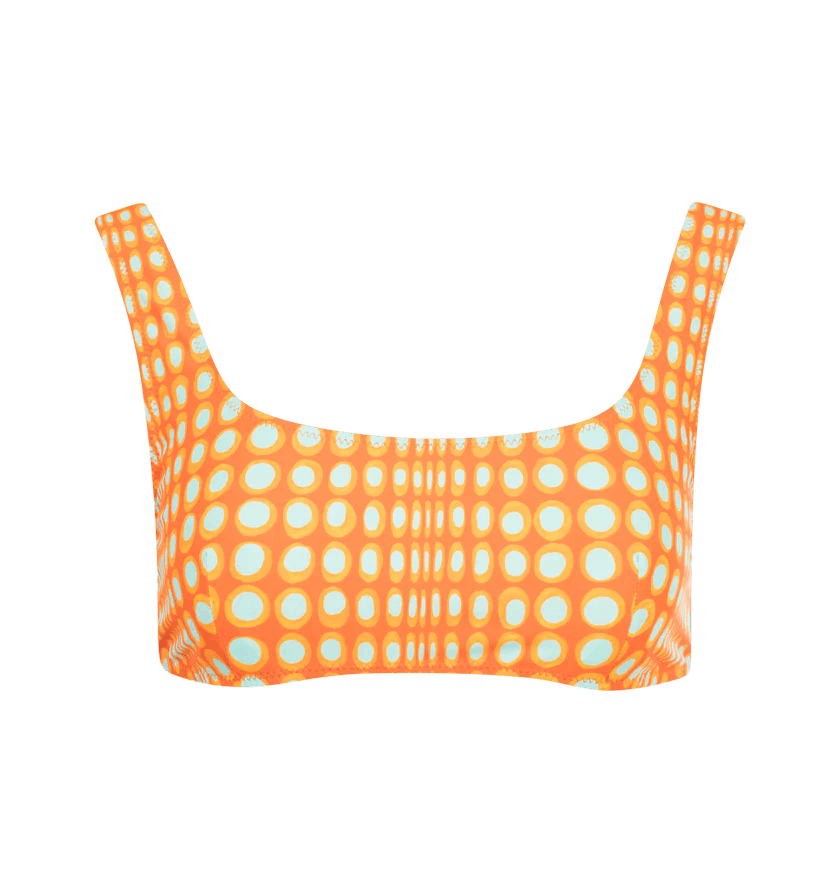 Christopher John Rogers o1h1sh11225 Wiggle Dot Bikini Top in Orange Size M / US 6-8 / IT 42-44 - 1 Thumbnail