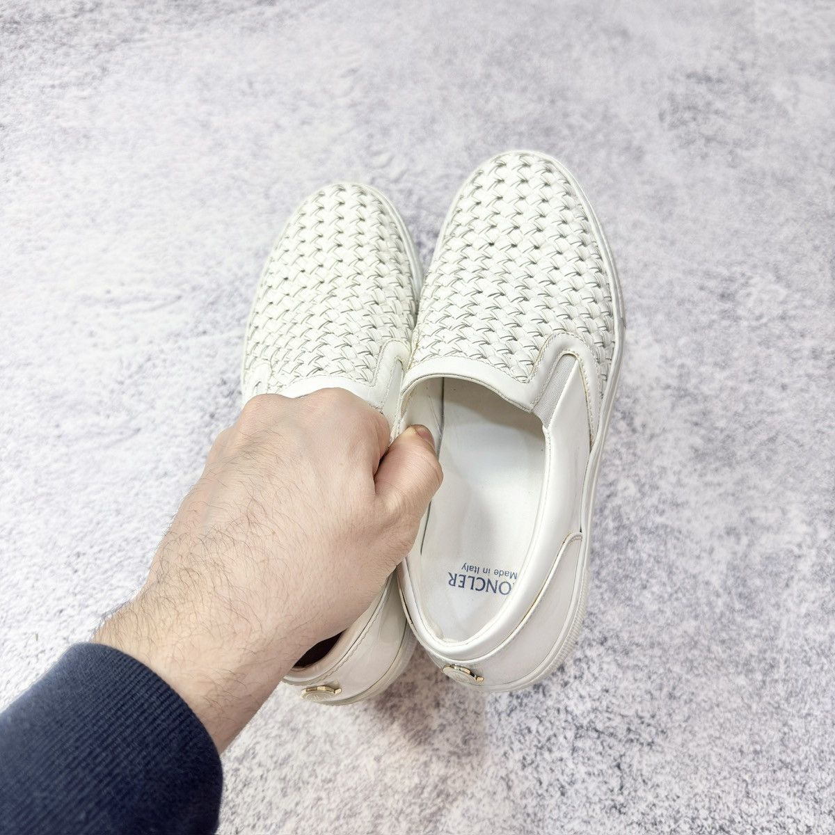 Moncler Moncler White Leather Slip Ons EU37 UK4.5 US7.5 Size US 7.5 / IT 37.5 - 6 Thumbnail