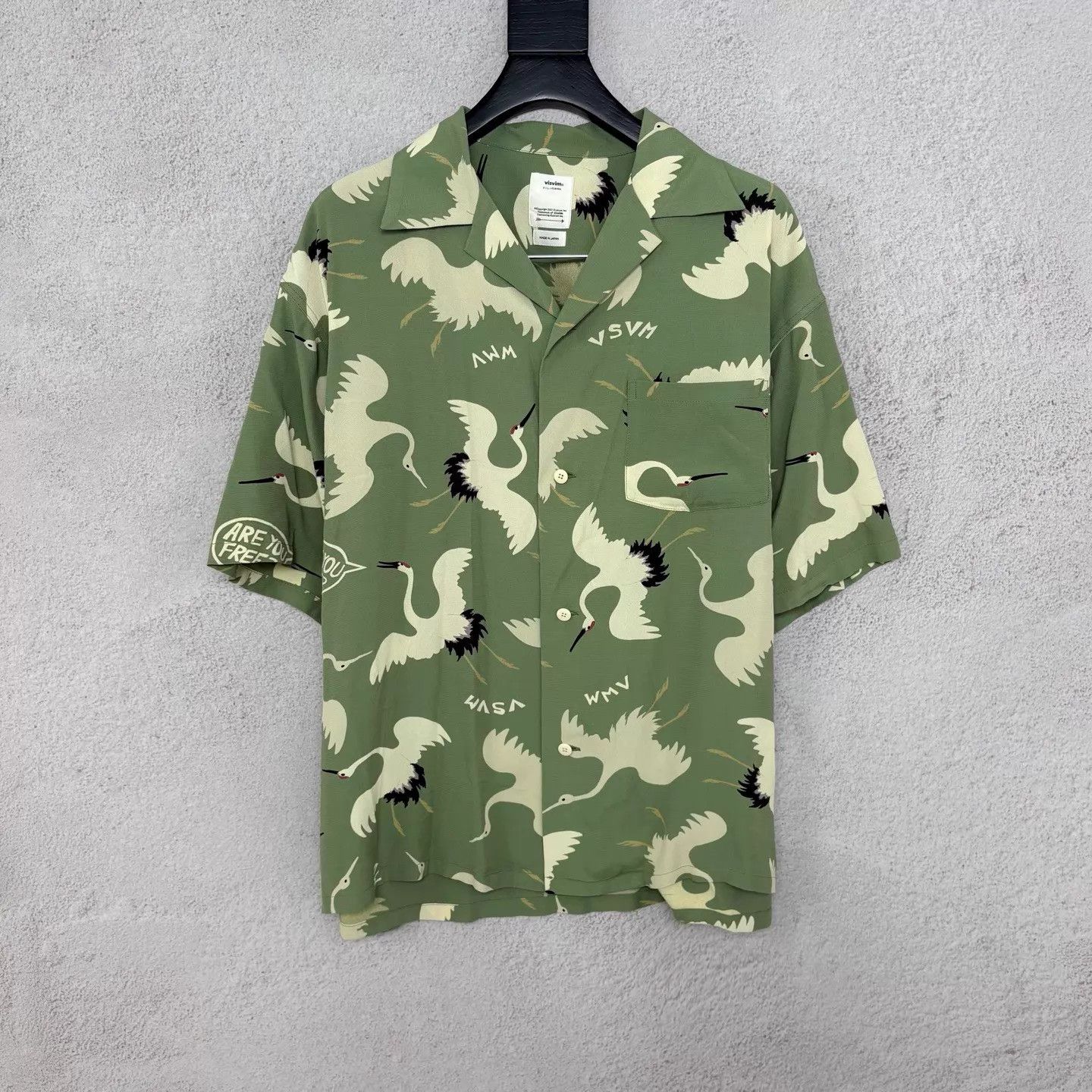 Visvim VISVIM Crane Print Hawaiian Shirt 3 Size US L / EU 52-54 / 3 - 1 Thumbnail