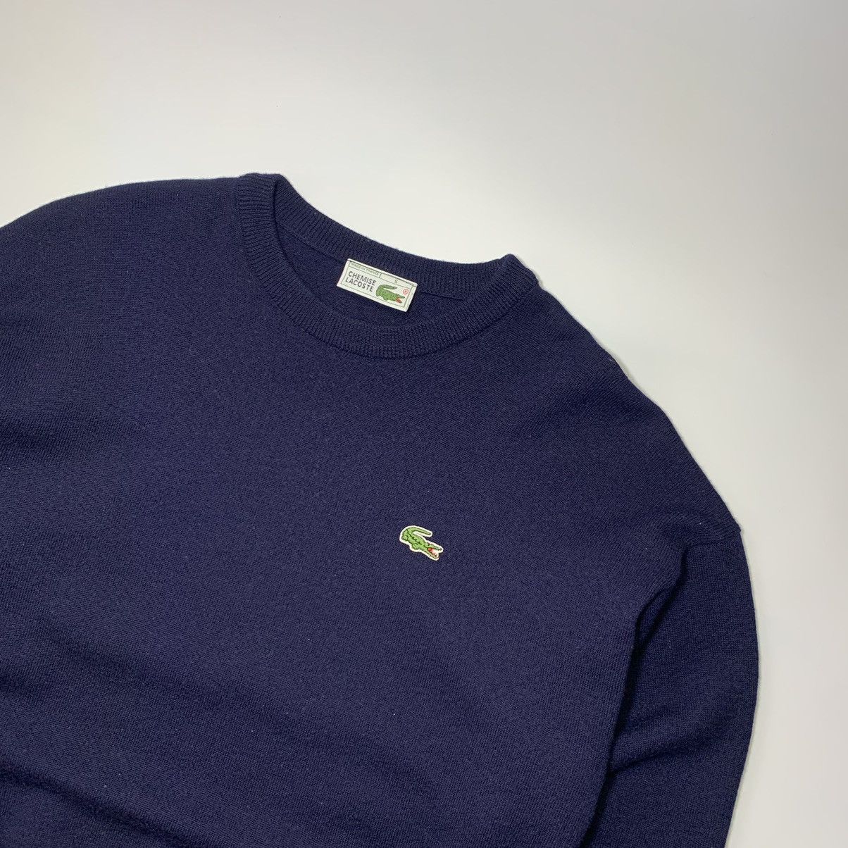 Other 🇫🇷 Vintage 90s Lacoste Chemise Wool Sweater made in France Size US M / EU 48-50 / 2 - 4 Thumbnail