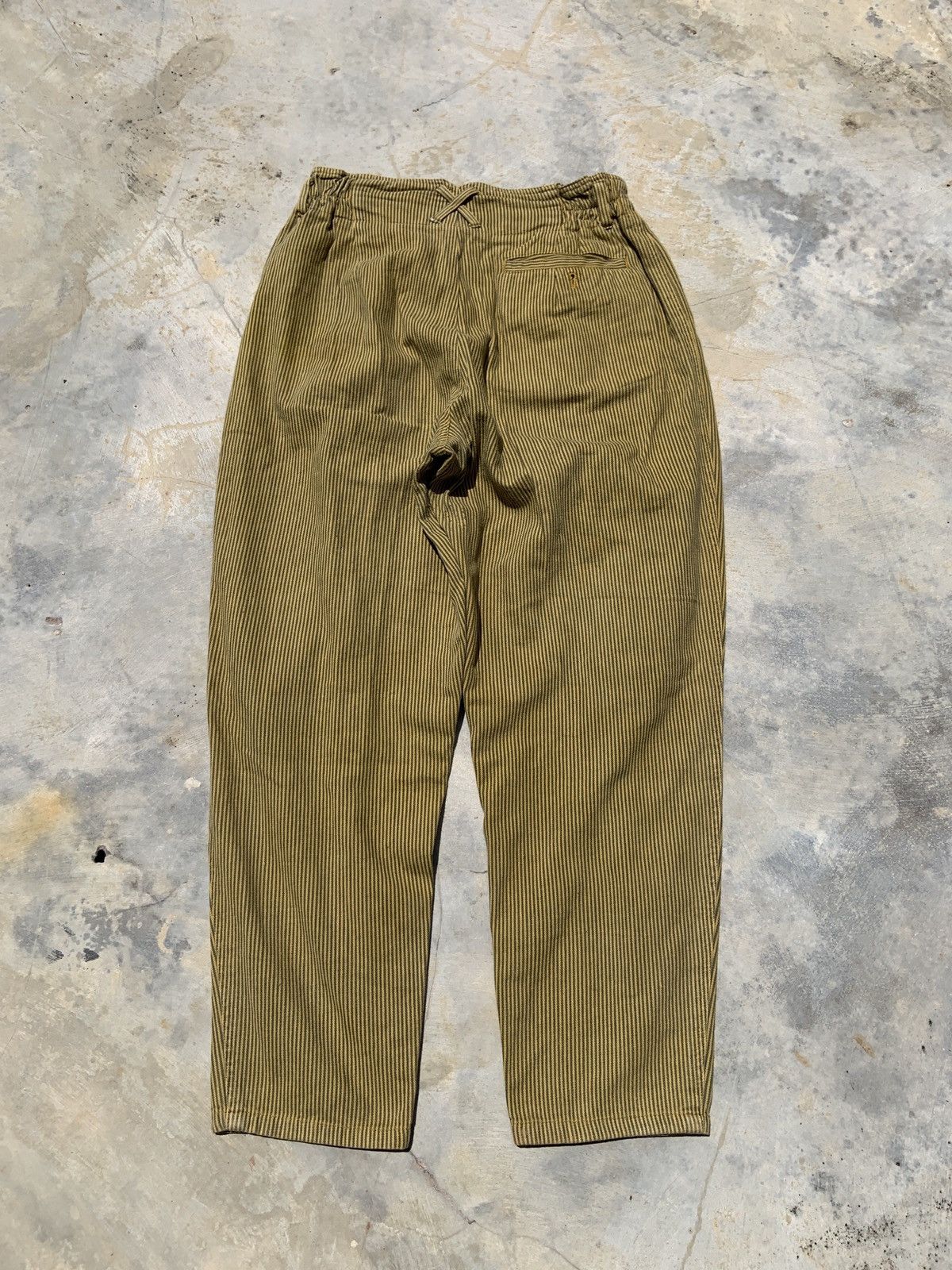 Japanese Brand × Vintage Vintage Elvis Japan Stripe Yellow Double Button Pants Size US 32 / EU 48 - 6 Thumbnail