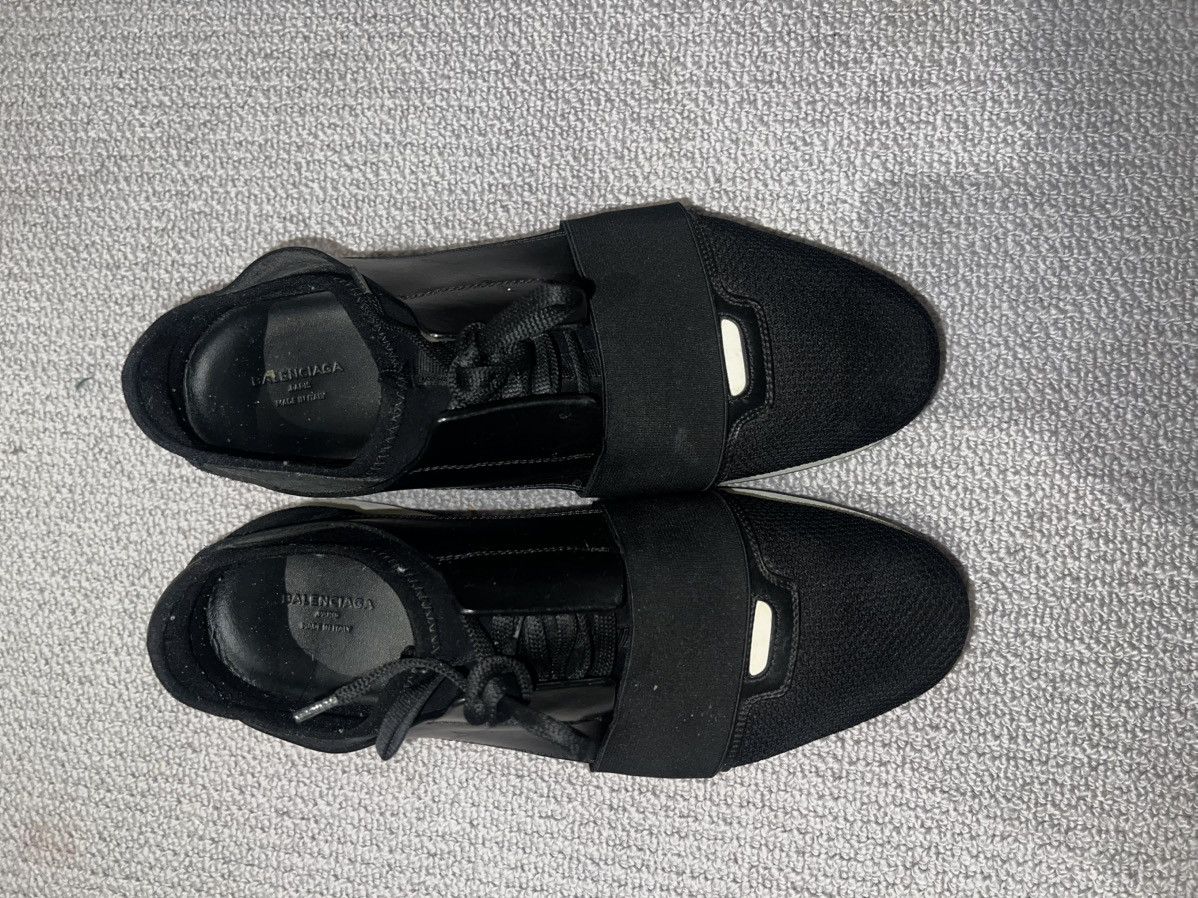 Balenciaga Balenciaga Race Runner Black Leather & Mesh Sneakers Size 8 Size US 8 / EU 41 - 2 Thumbnail