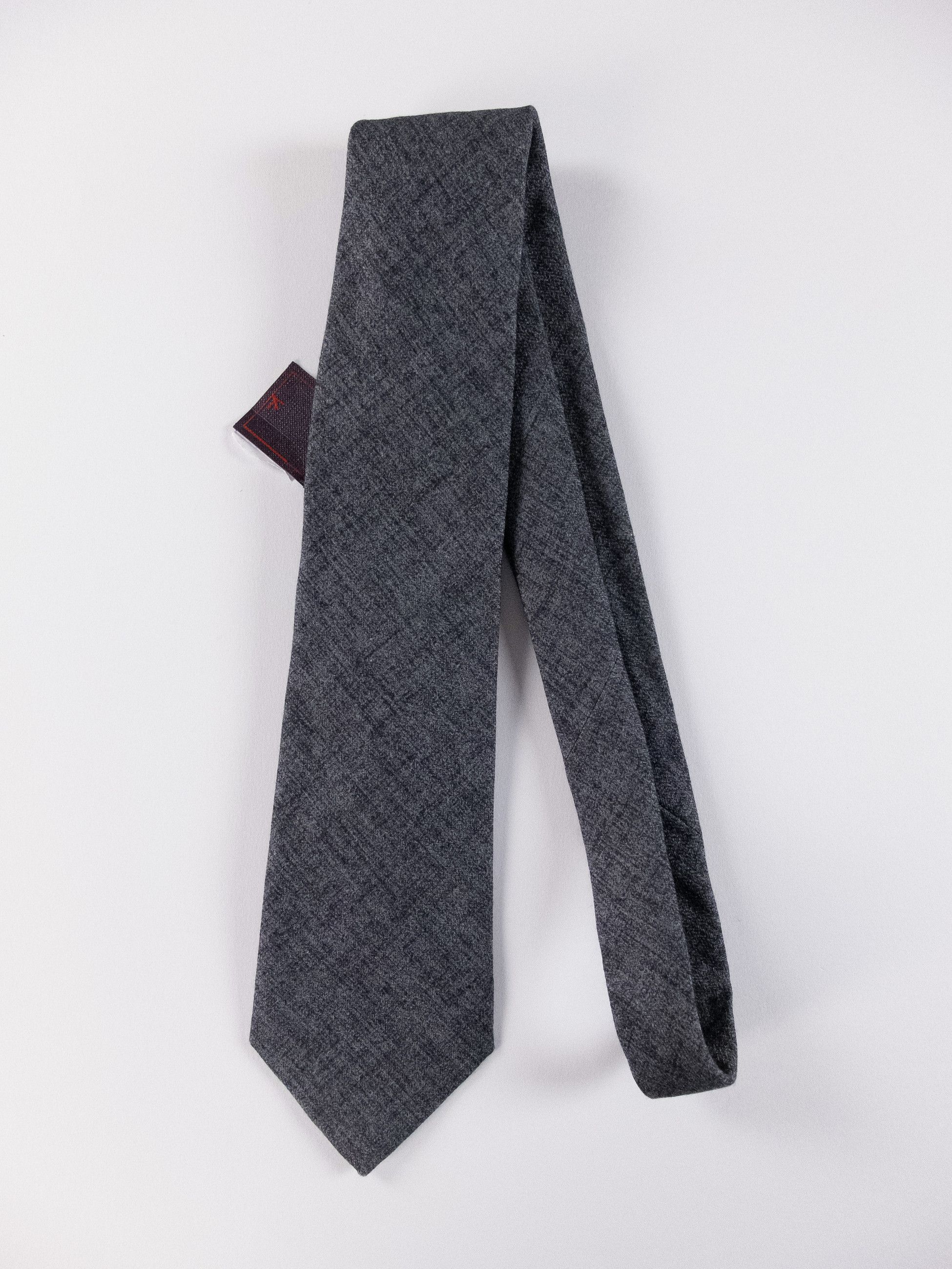 Isaia ISAIA Napoli gray 7 fold wool silk blend tie authentic NWT Size ONE SIZE - 1 Thumbnail
