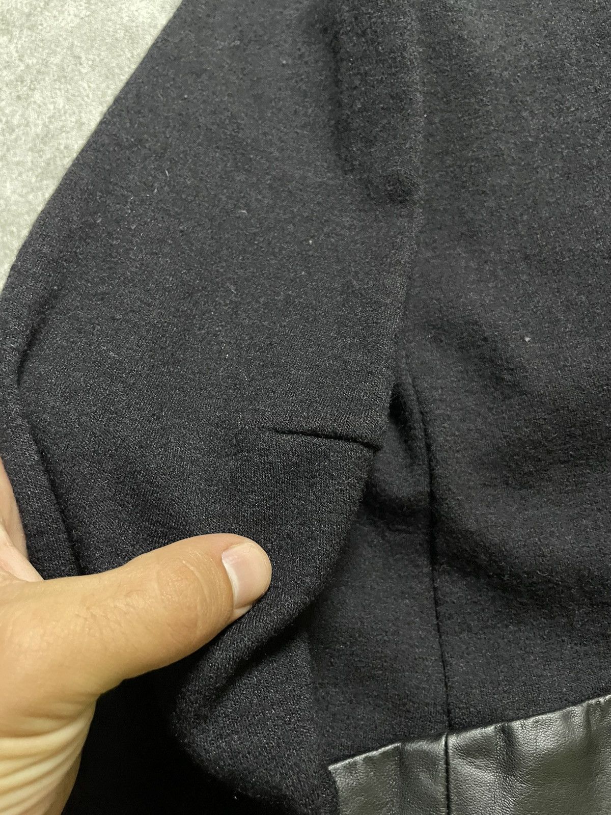 If Six Was Nine Skull (ANTEPRIMA) Rick Owens Black Linen Blazer Raw Edge Cut Size US M / EU 48-50 / 2 - 12 Thumbnail