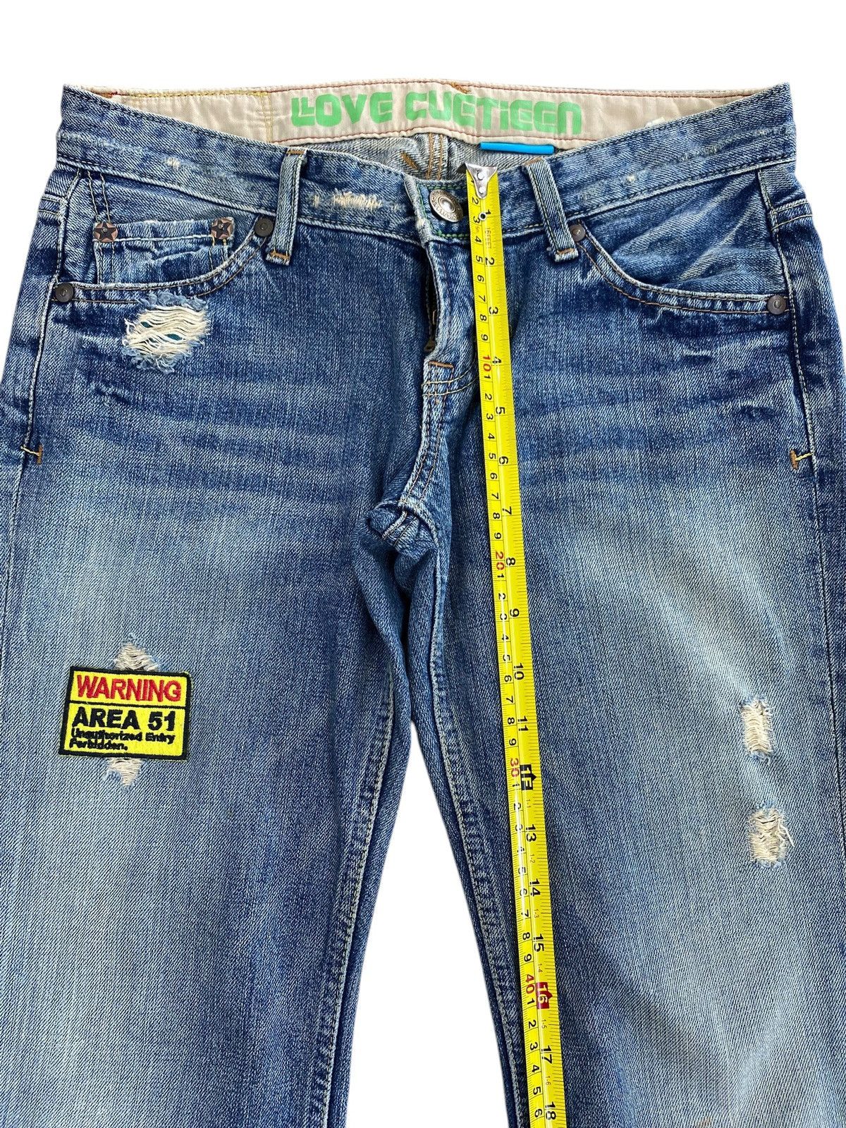 Other Japanese Brand Faded Wash Ripped Style Flare Jeans Size US 30 / EU 46 - 10 Thumbnail