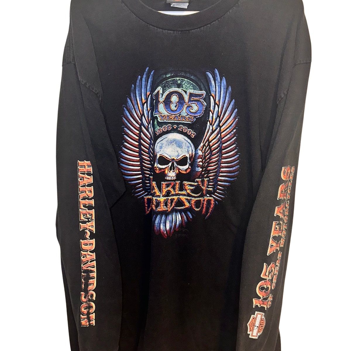 Harley Davidson Vintage Harley Longsleeve T Shirt Size 2 XL Size US XXL / EU 58 / 5 - 1 Thumbnail
