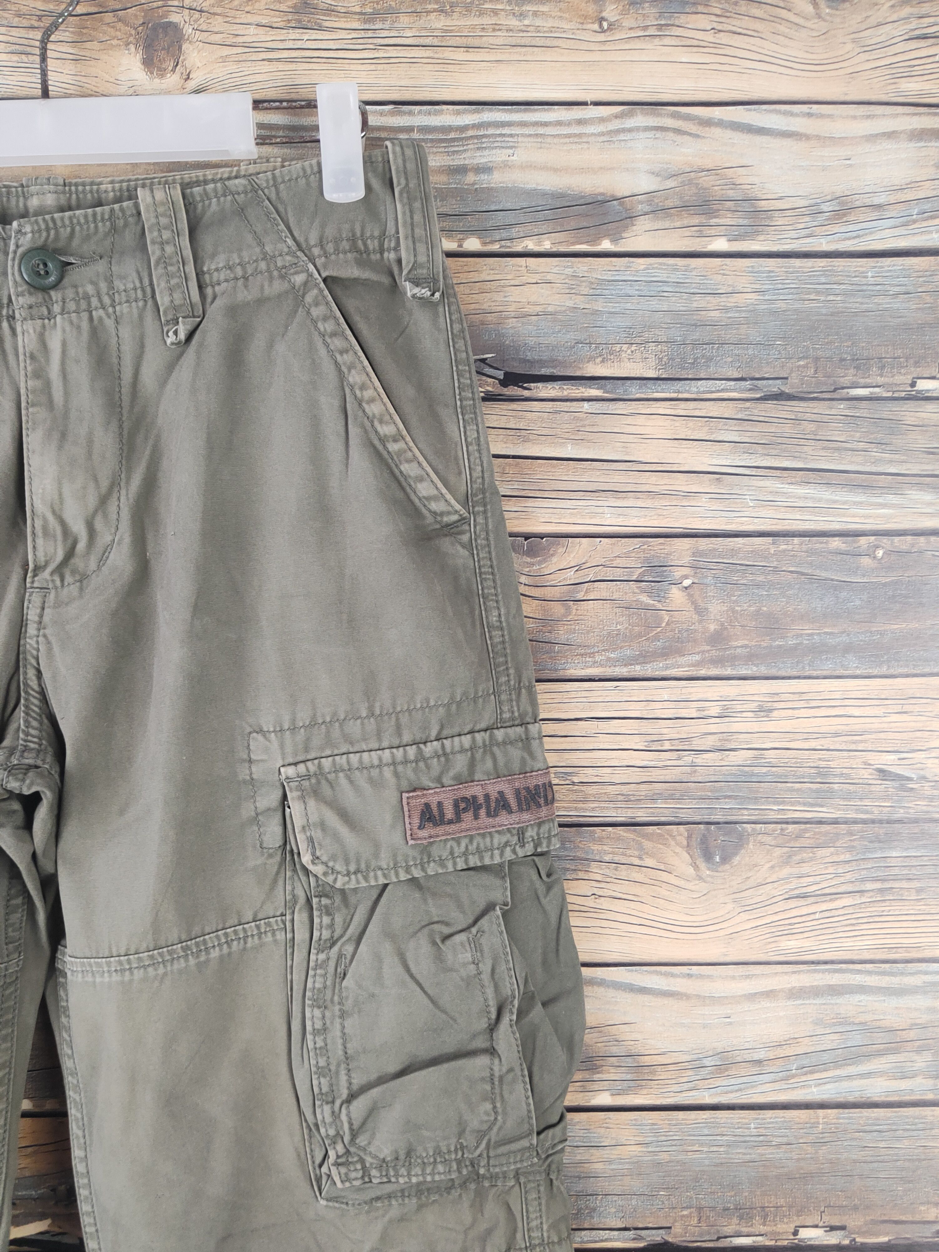 Alpha Industries DL Alpha Industries Olive Multipocket Cargo Pants #1865 Size US 28 / EU 44 - 6 Thumbnail