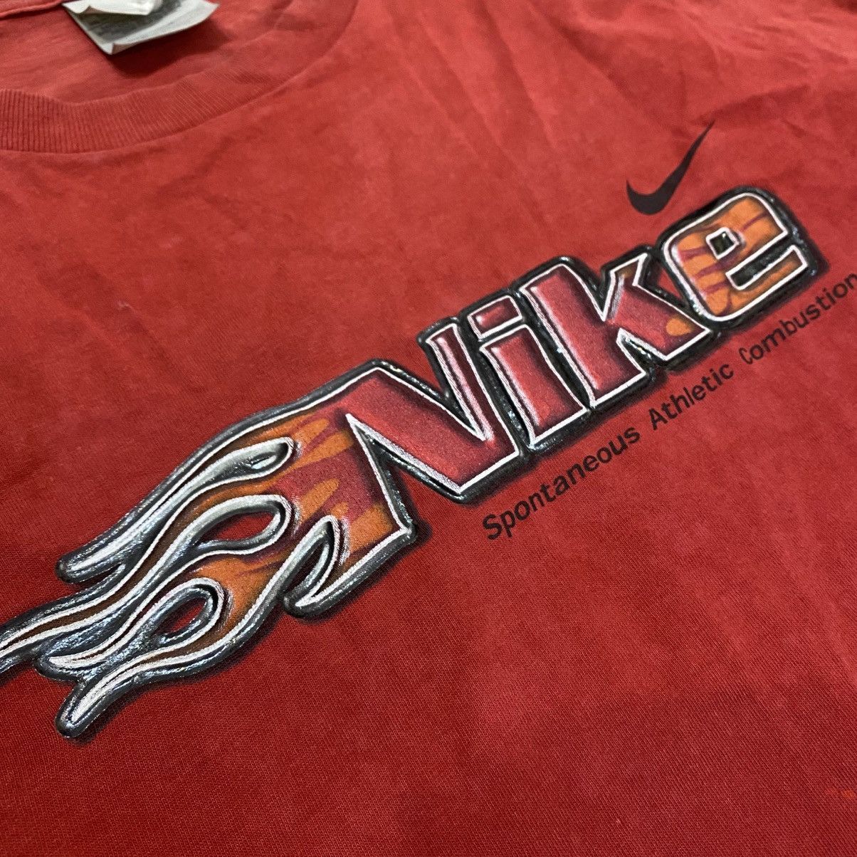 Nike Y2K Nike Logo "Spontaneous Athletic Combustion" Long Sleeve Size US M / EU 48-50 / 2 - 3 Thumbnail