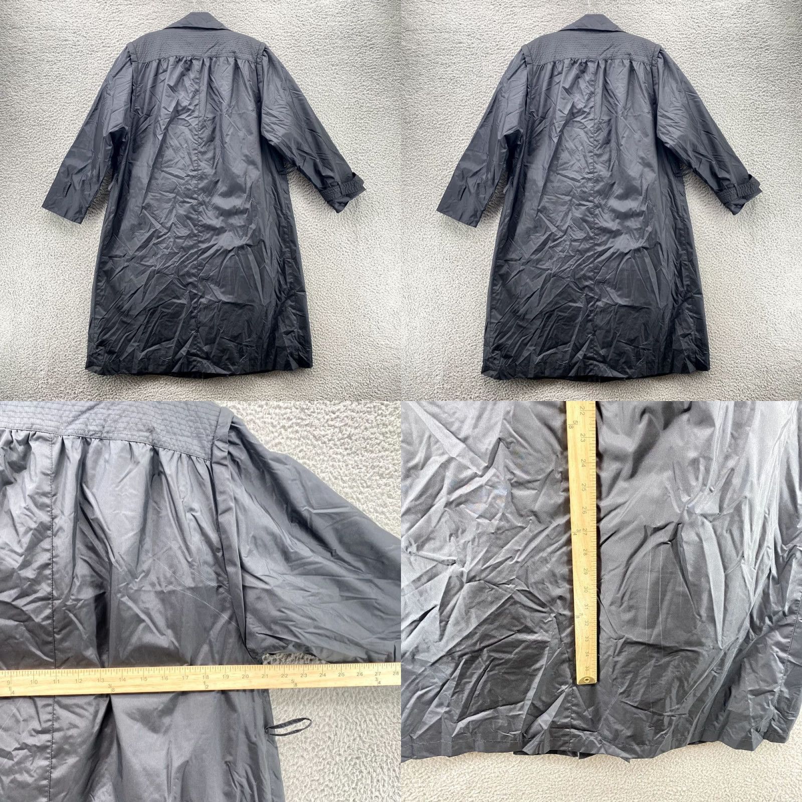 Rains VINTAGE Maggie Lawrence Rain Coat Womens Petite 12 Black Lined Outdoor Snow Y2K Coat Women Black Petite 12 Rain Coat Size XL / US 12-14 / IT 48-50 - 8 Thumbnail