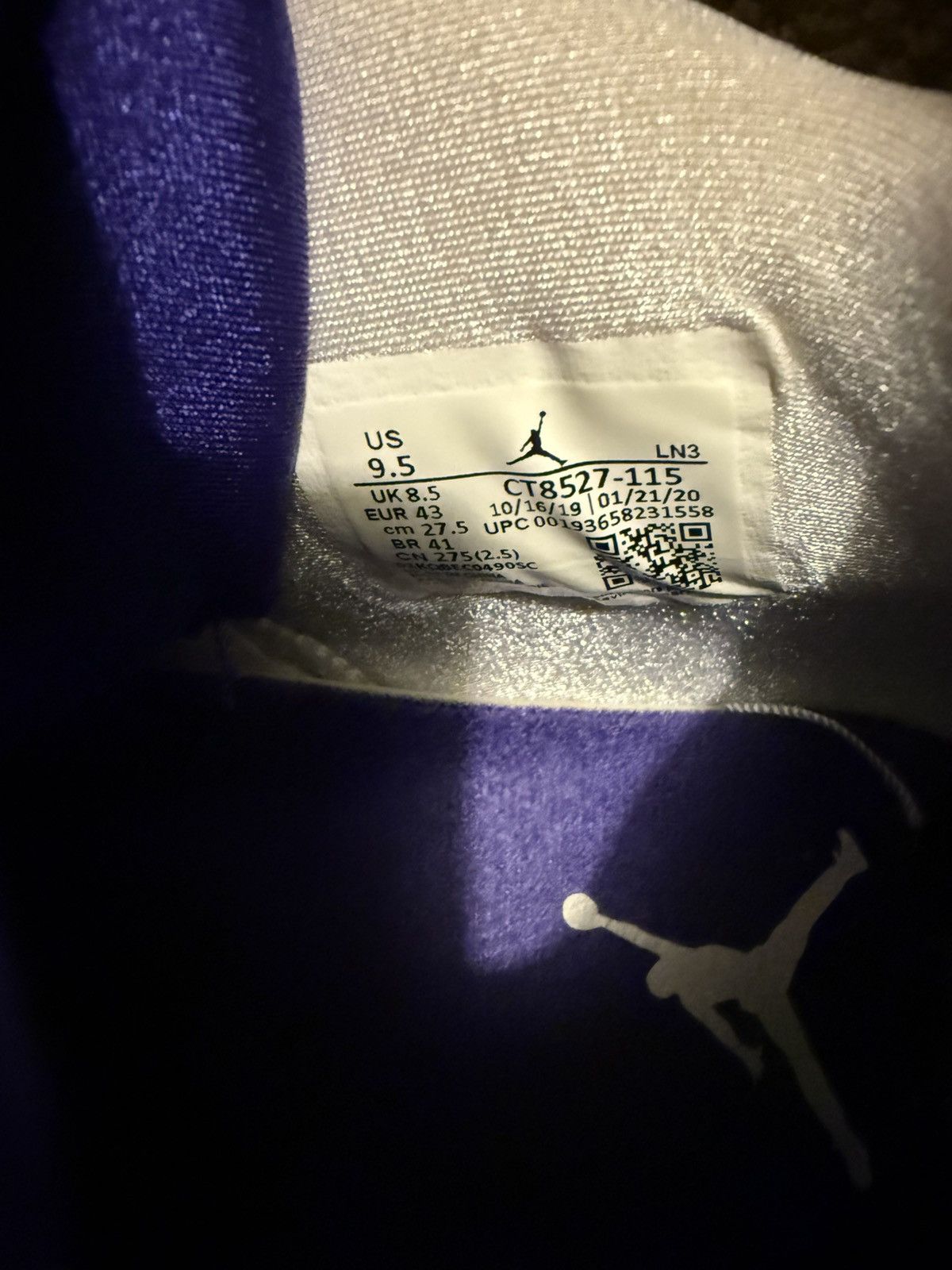 Jordan Brand Jordan 4 Metallic Purple Size US 9.5 / EU 42-43 - 9 Thumbnail