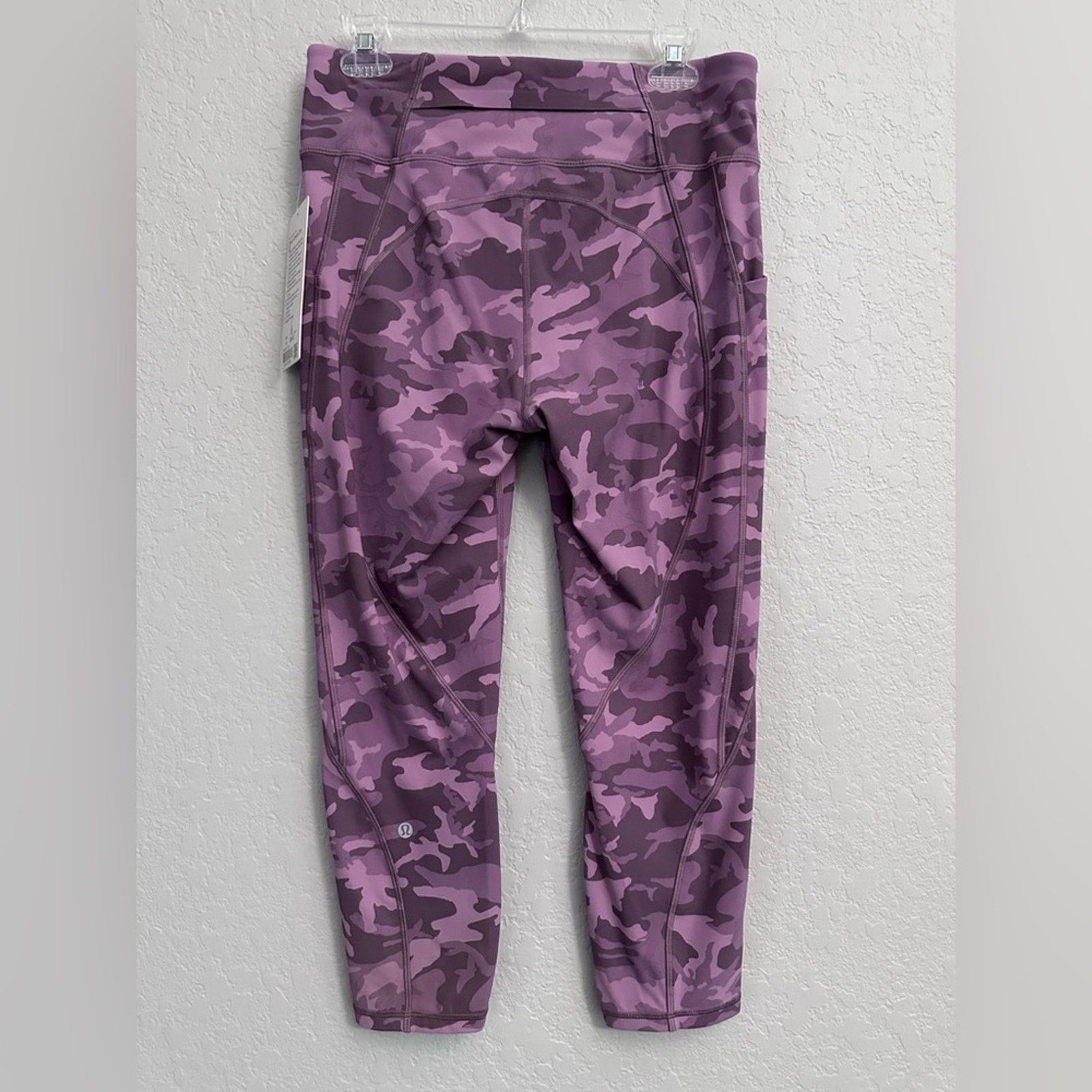 Lululemon Lululemon Time to Sweat Crop Tights Mauve Camo Women Size 10 Size 32" / US 10 / IT 46 - 3 Thumbnail