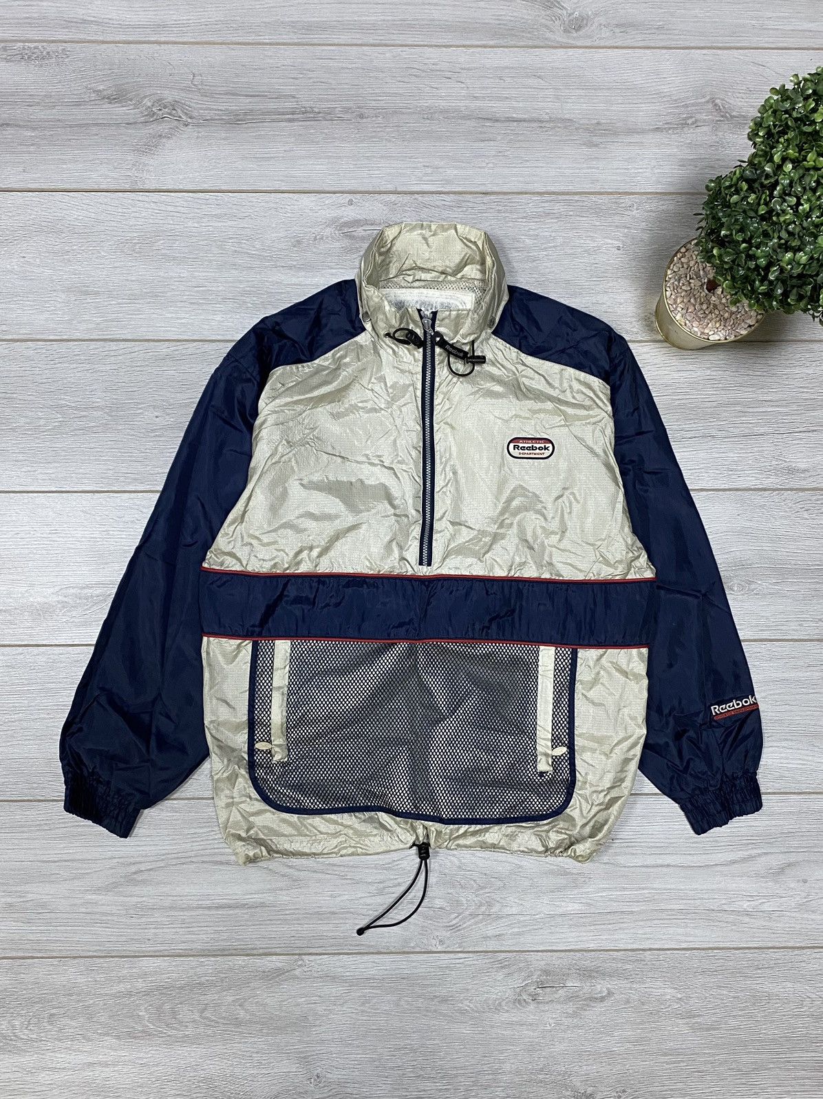 Reebok Vintage Reebok vintage 90s oversize half zip windbreaker jacket Grailed