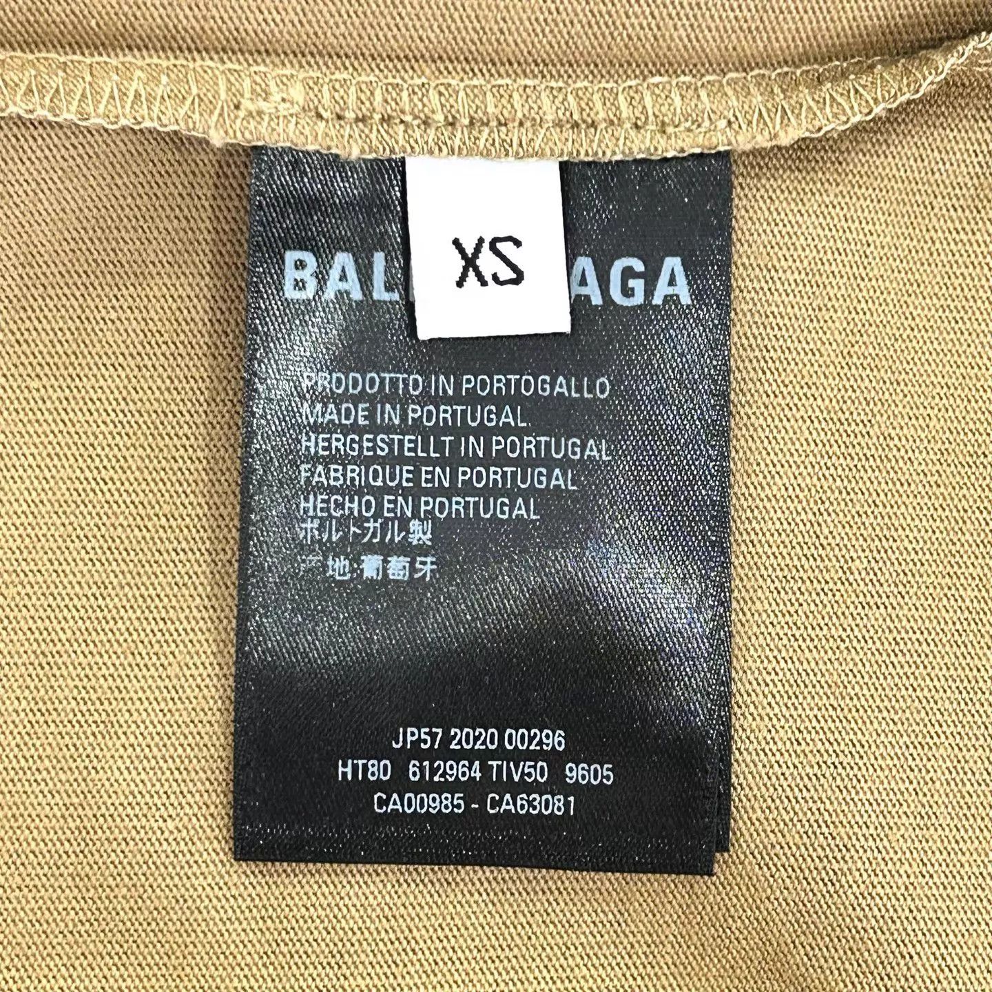 Balenciaga BLCG deep camel short sleeve T-shirt XS Size XS / US 0-2 / IT 36-38 - 4 Thumbnail