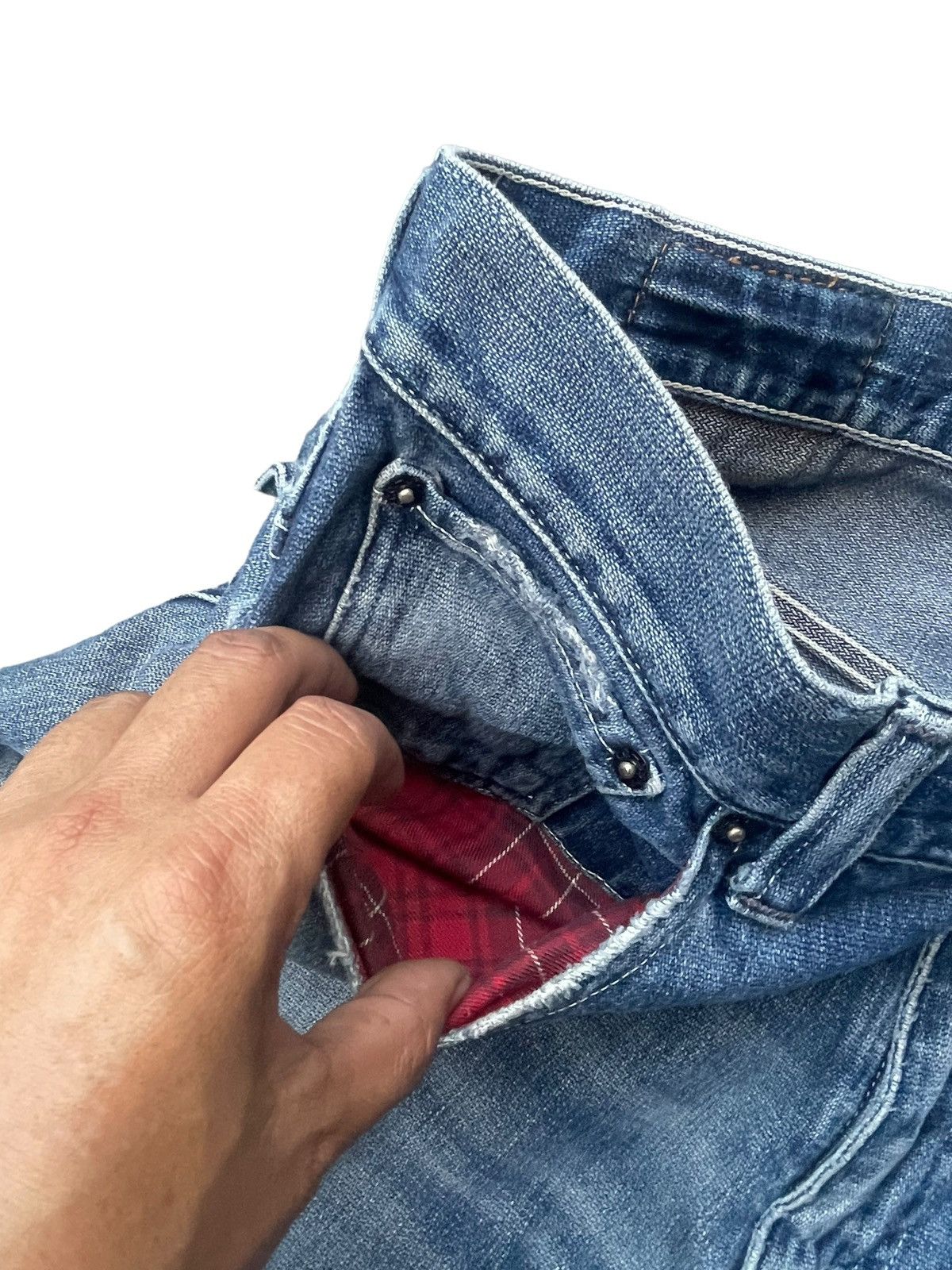 Levi's × Vintage Vintage 2003 Levis 503 e Side Pocket Distresed Denim Size US 34 / EU 50 - 5 Thumbnail