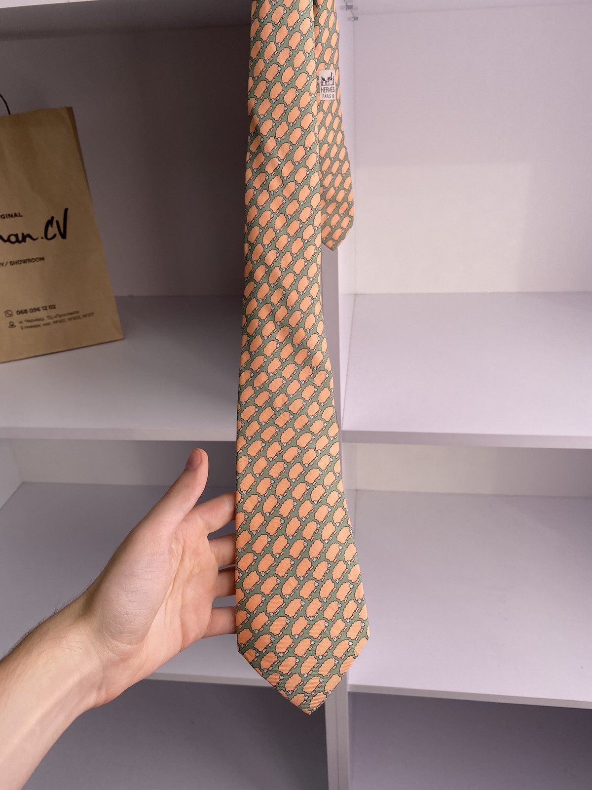 Hermes × Vintage Vintage Hermes Tie Size ONE SIZE - 3 Thumbnail