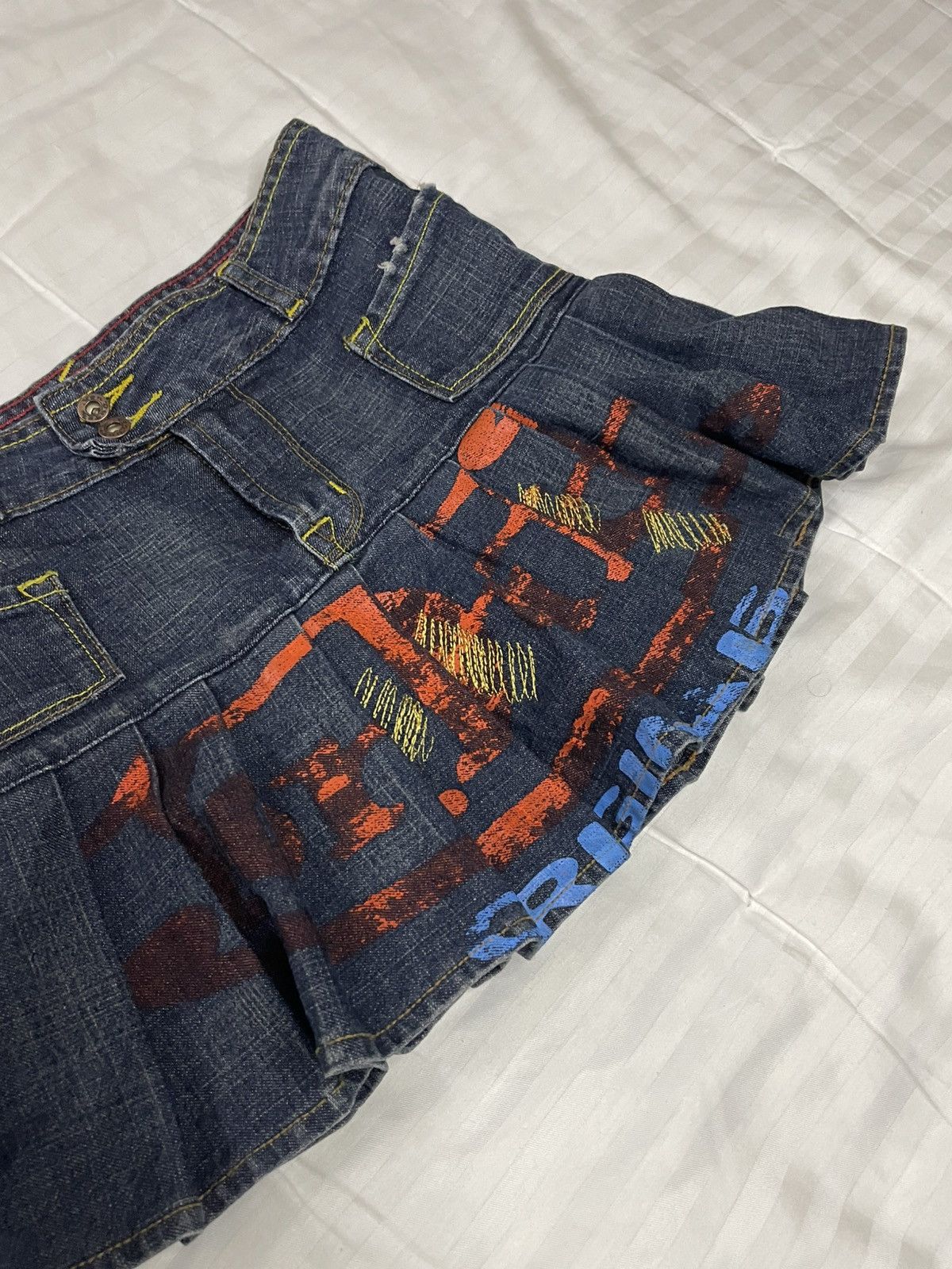 Von Dutch Vintage Rare Y2K Von Dutch Mini Skirt Big Logo Size 27" / US 4 / IT 40 - 4 Thumbnail