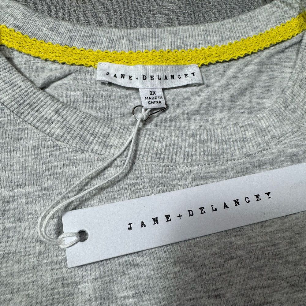 Other NWT New JANE And DELANCEY Embroidered Sun Grey Short Sleeve Size XXL / US 16-18 / IT 52-54 - 6 Thumbnail