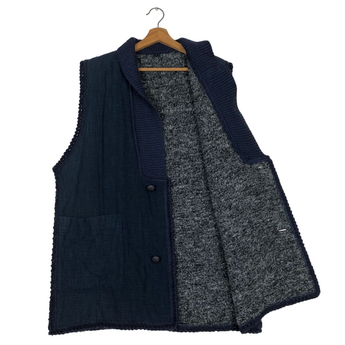 Indigo 🔥Vtg Indigo Blue Denim Vest Big Logo Traditional Japanese Size US M / EU 48-50 / 2 - 10 Thumbnail
