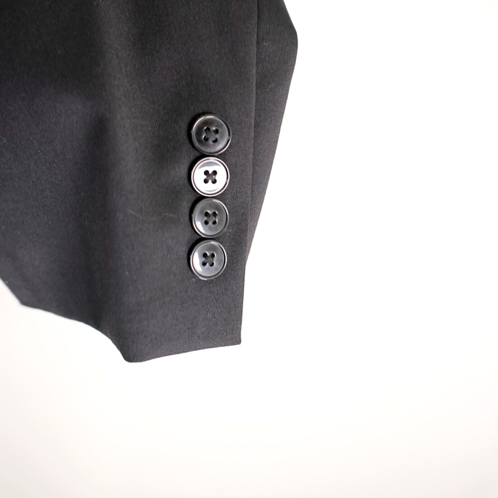 Calvin Klein Calvin Klein Black Wool 2 Button Blazer 42S Size 42S - 3 Thumbnail