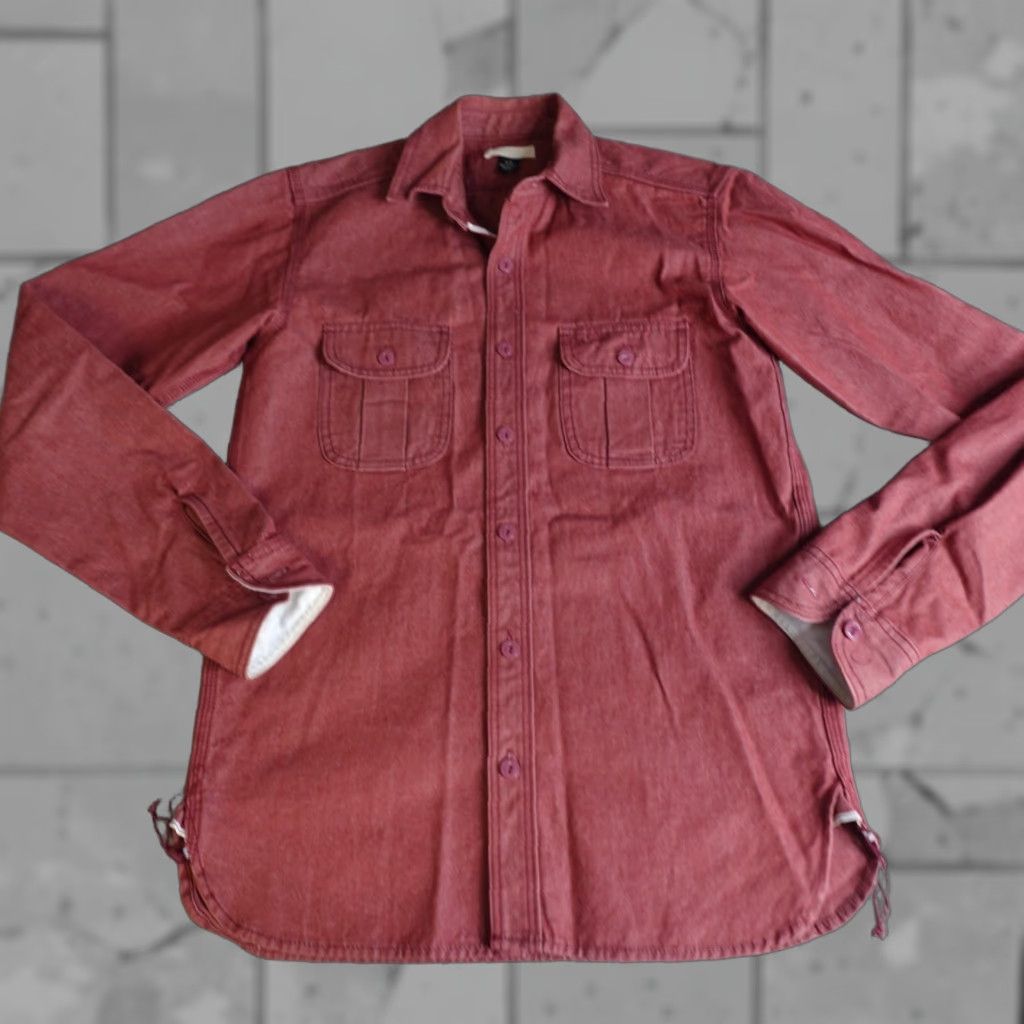 Vintage Naked & Famous Unbranded Shirt Mens Small Solid Denim Button-Up with Pockets Size US S / EU 44-46 / 1 - 1 Thumbnail