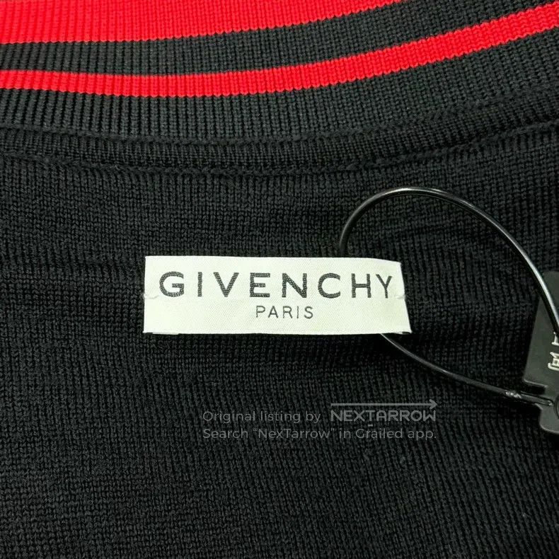 Givenchy Givenchy Cashmere Black Red Patchwork Baseball Jacket Size US XL / EU 56 / 4 - 4 Thumbnail