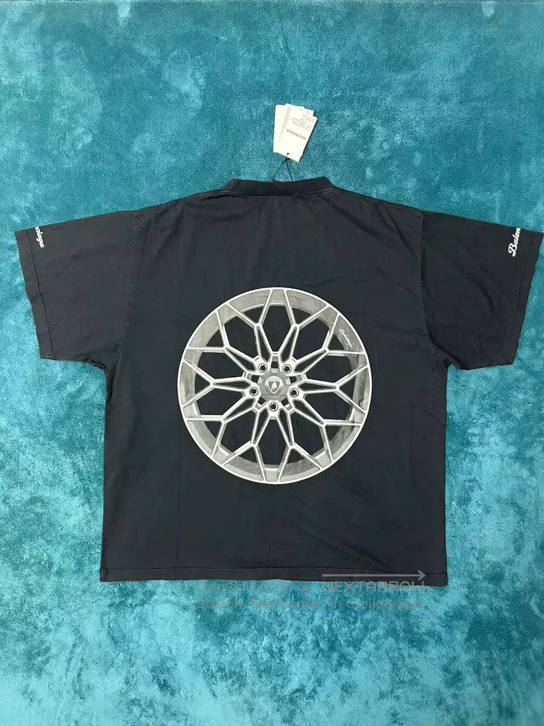 Balenciaga Balenciaga Washed Black Lamborghini Sports Car Short Sleev Size US L / EU 52-54 / 3 - 2 Thumbnail