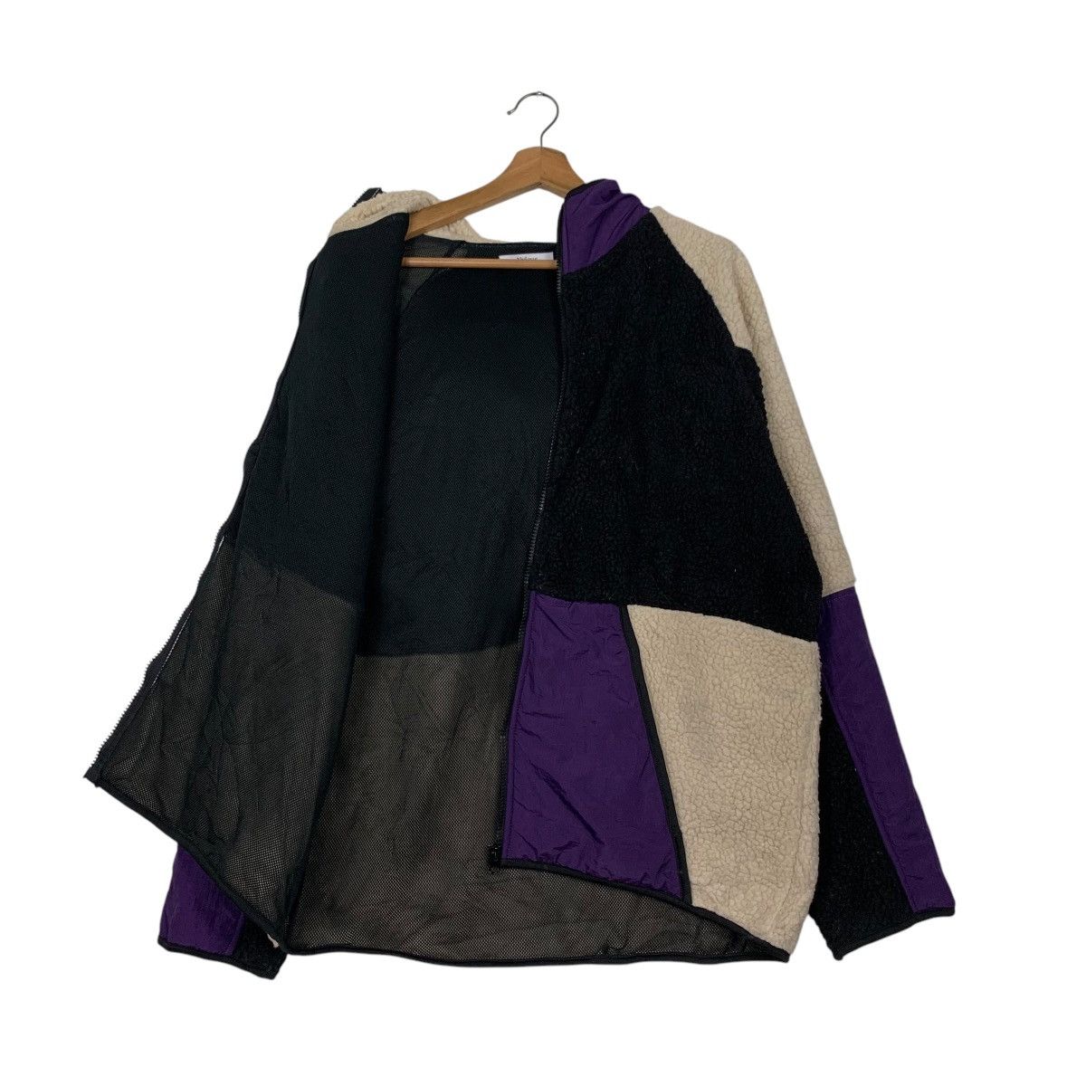 Japanese Brand NYLAUS Hybrid Zipper Hoodie Fleece Jacket #2385-C107 Size US L / EU 52-54 / 3 - 7 Thumbnail