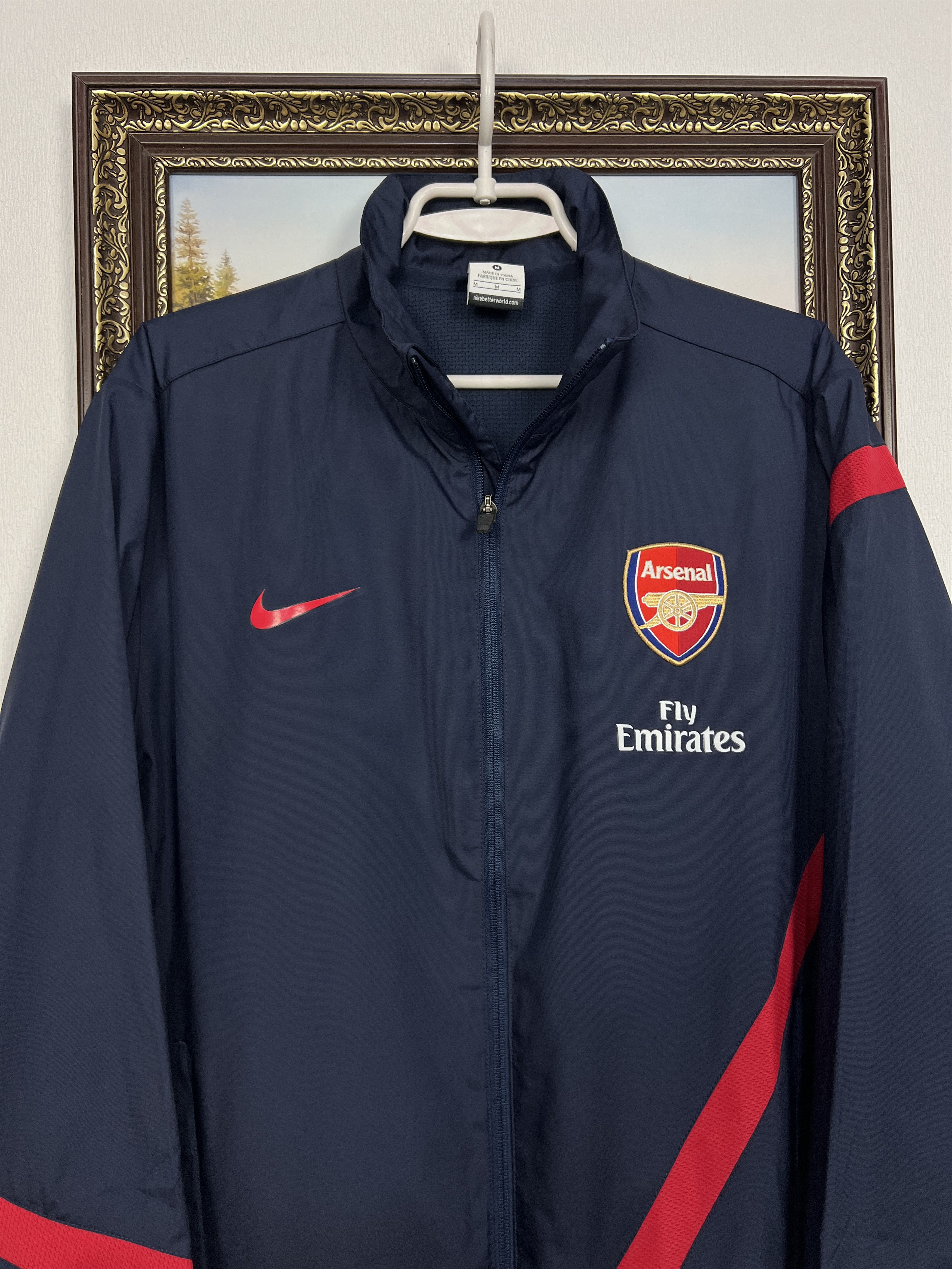 Nike Vintage Arsenal Football Jacket Soccer Track Top Zip Gunners Size US M / EU 48-50 / 2 - 2 Thumbnail