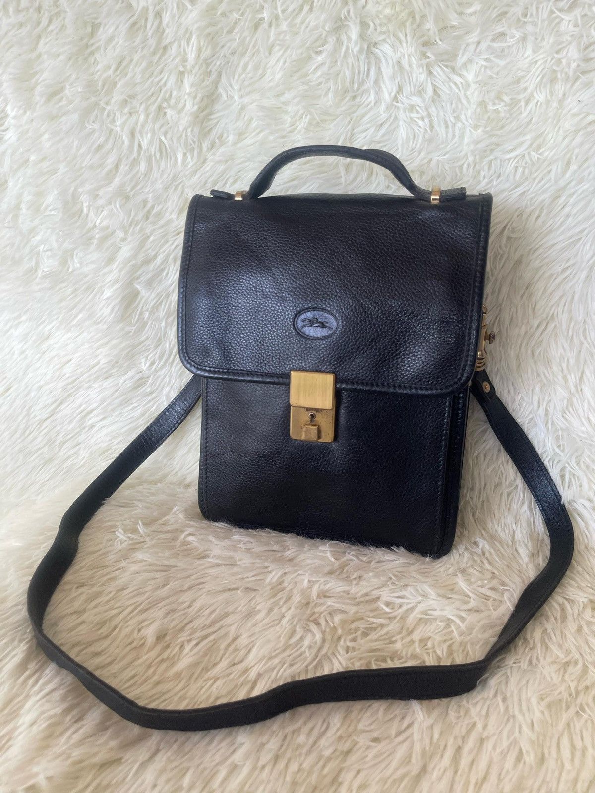 Leather × Longchamp × Vintage Vintage Longchamp Sling Shoulder Bag Size ONE SIZE - 3 Thumbnail