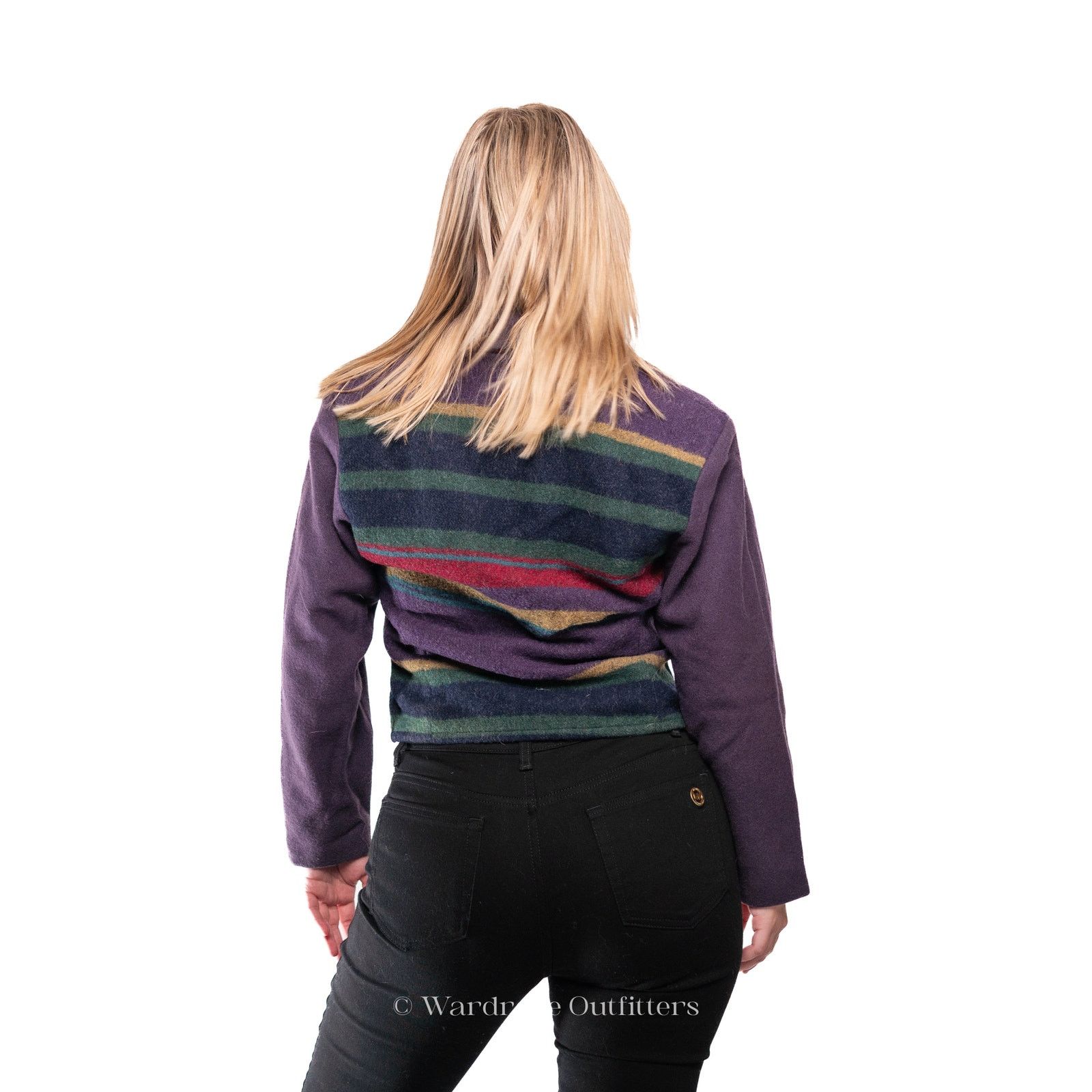 Vintage Vintage Wool 80's Western Striped Jacket - S Size S / US 4 / IT 40 - 4 Thumbnail