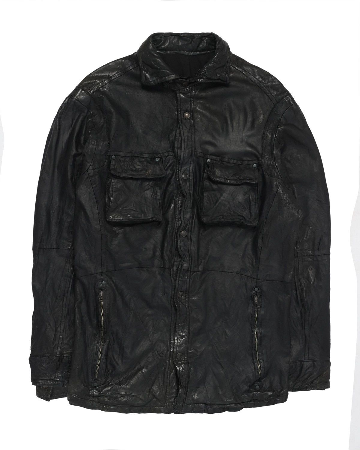 Vintage Design Works Wrinkled Leather Jacket - kmrii 14th addiction Size US M / EU 48-50 / 2 - 1 Thumbnail