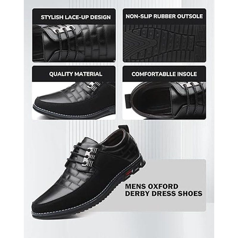 Other Recyphi Men's Size 11 Black Faux Suede Orthopedic Oxfords Size US 11 / EU 44 - 2 Thumbnail