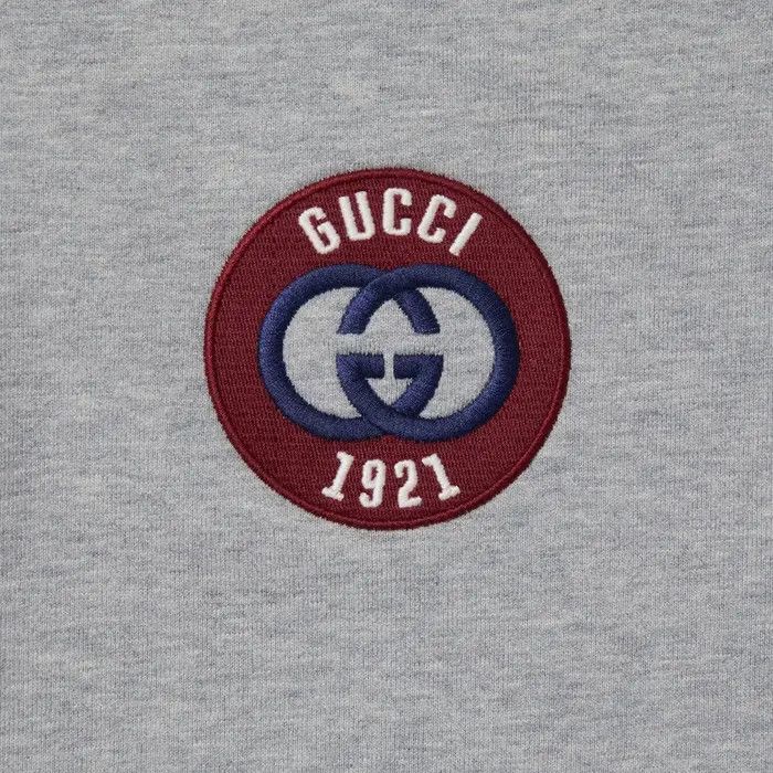 Gucci oc11z0226 Felted Cotton Zipped Jacket Hoodie With Patch Size US XL / EU 56 / 4 - 7 Thumbnail
