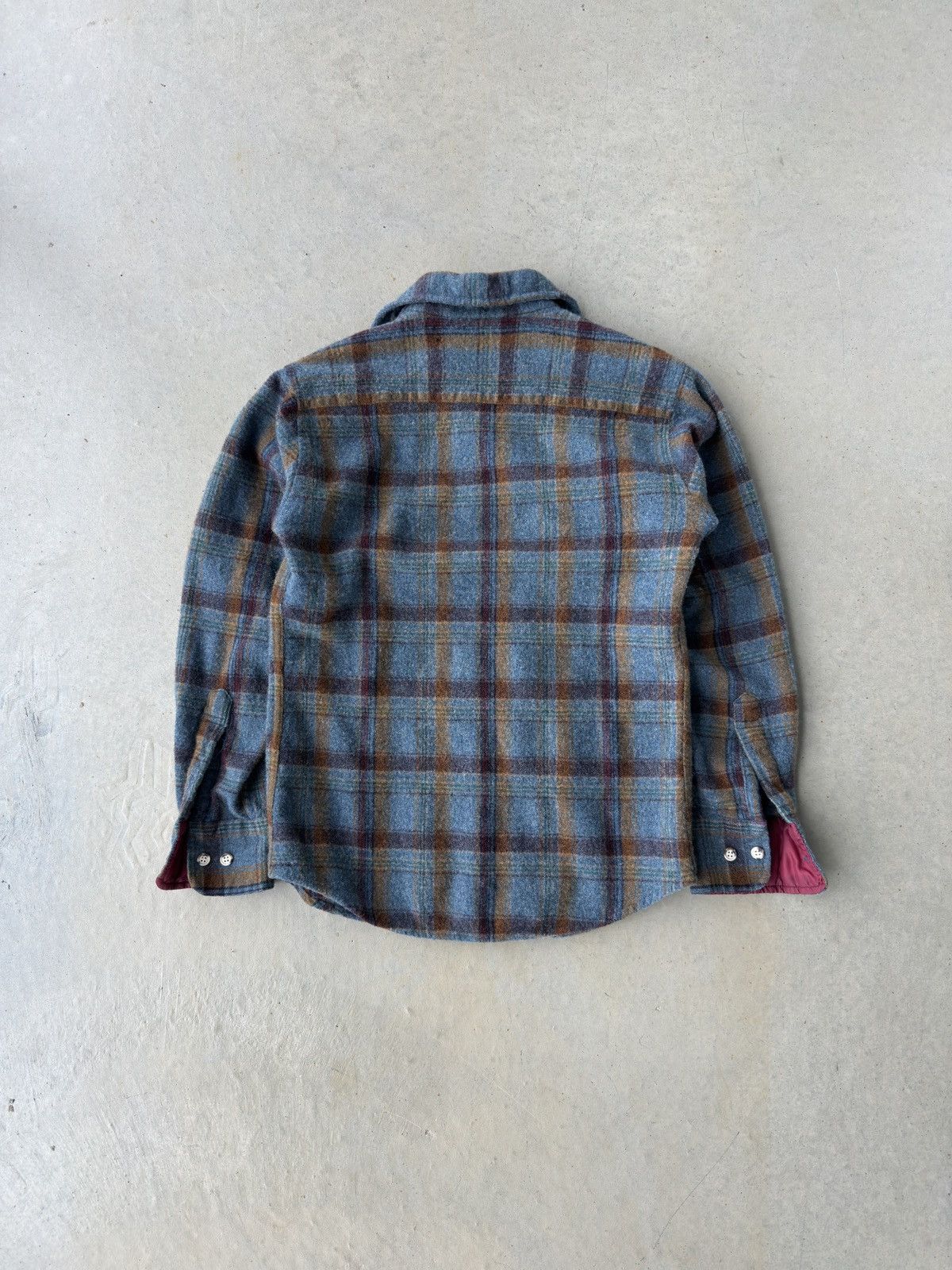 Vintage Vintage 90s St. John’s Bay Blue Plaid Wool Flannel Size US M / EU 48-50 / 2 - 2 Thumbnail
