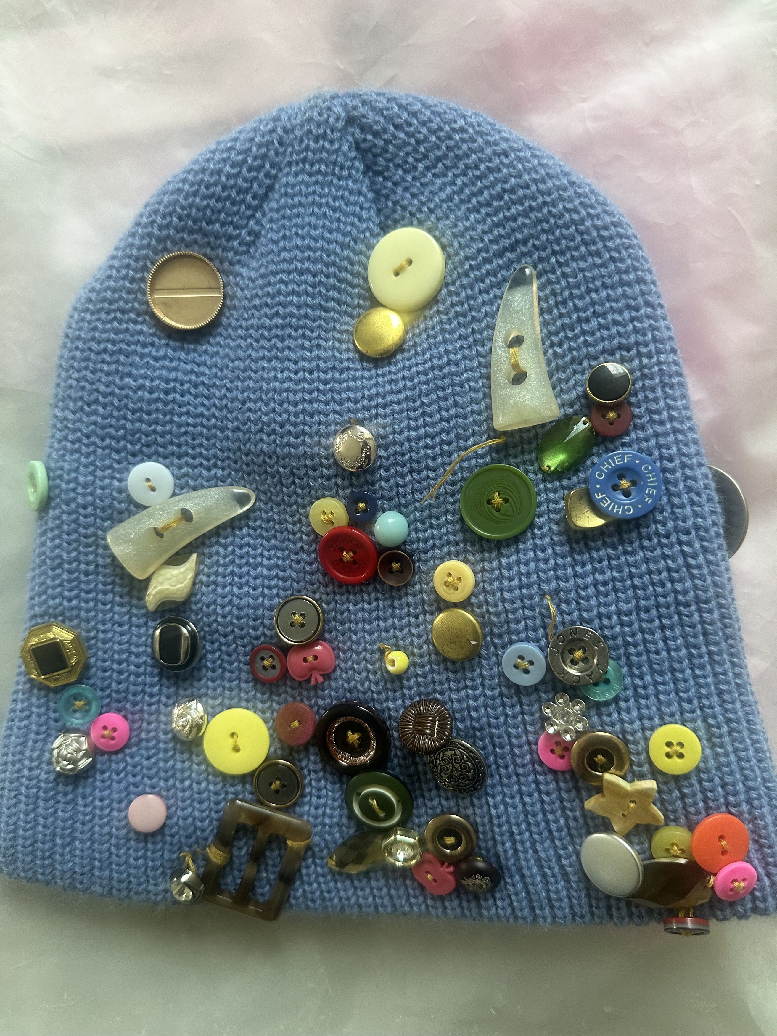 Penultimate sky blue button beanie Size ONE SIZE - 1 Thumbnail